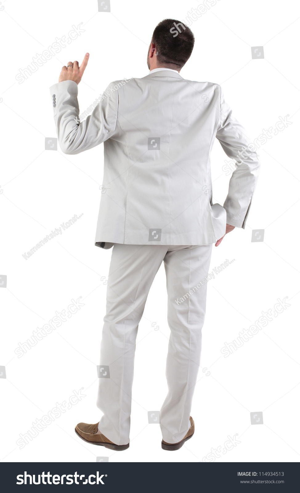 Back View Thinking Young Business Man Stock Photo 114934513 | Shutterstock