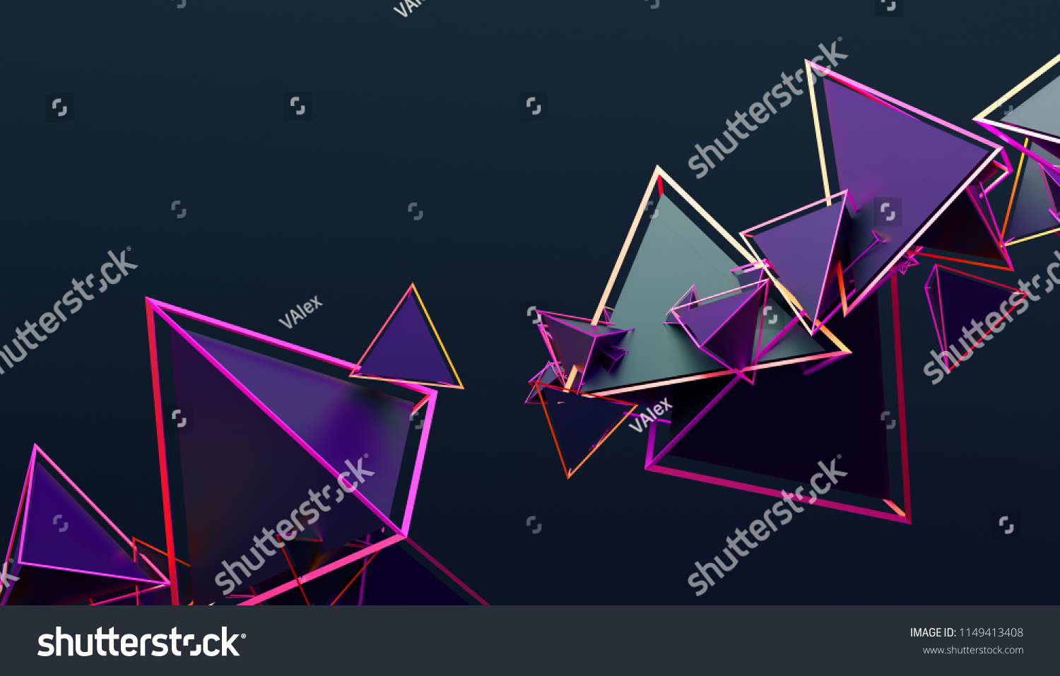 Abstract 3d Rendering Geometric Shapes Modern Stock Illustration ...