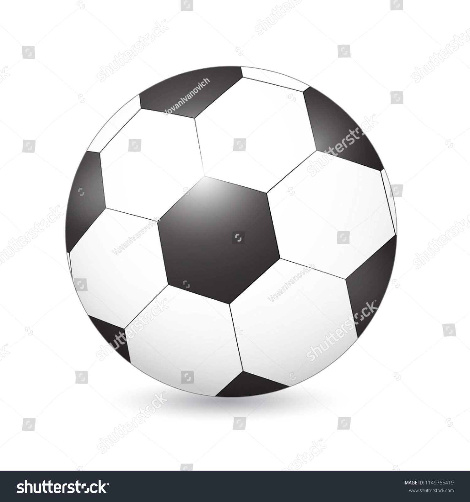 Soccer Football Ball On White Illustration Stock Illustration ...