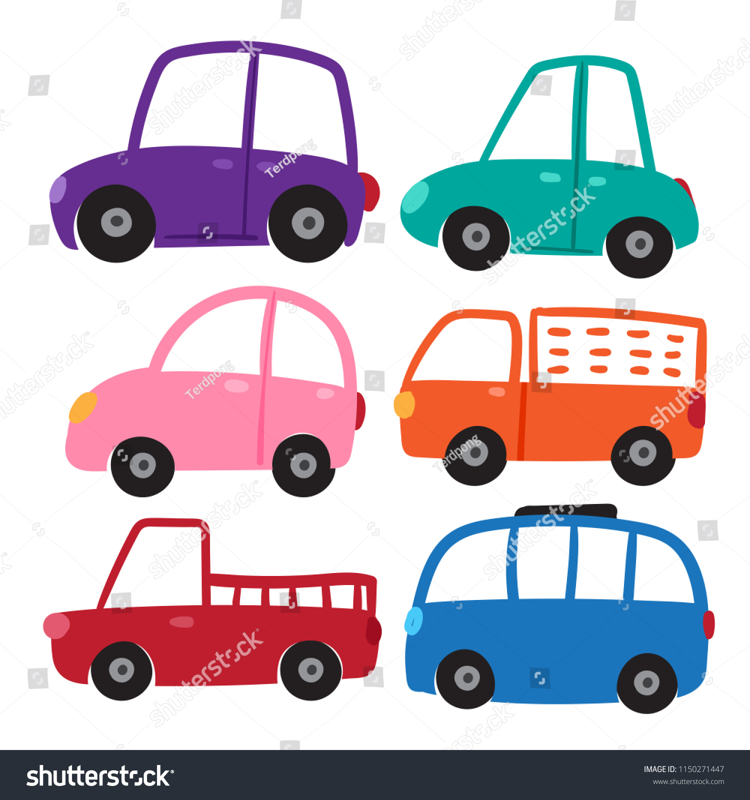 Car Vector Collection Design Stock Vector (Royalty Free) 1150271447 ...