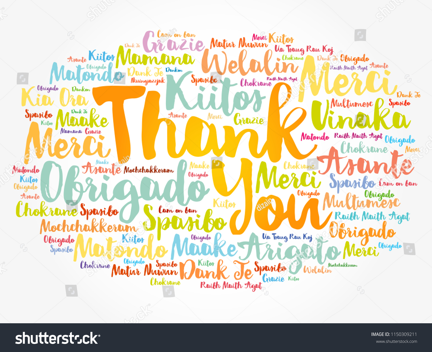 Thank You Word Cloud Background All Stock Vector (Royalty Free ...