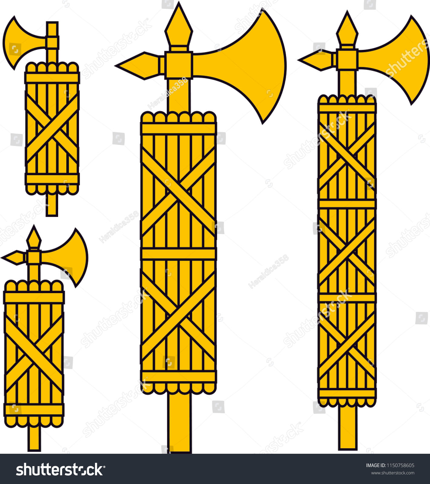 Fasces Ancent Roman Symbol Representing Strenght Stockvektor (royaltyfri) 1...