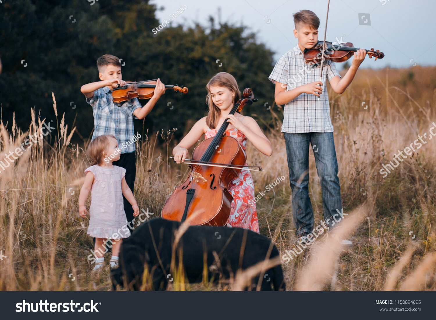 children playing cello