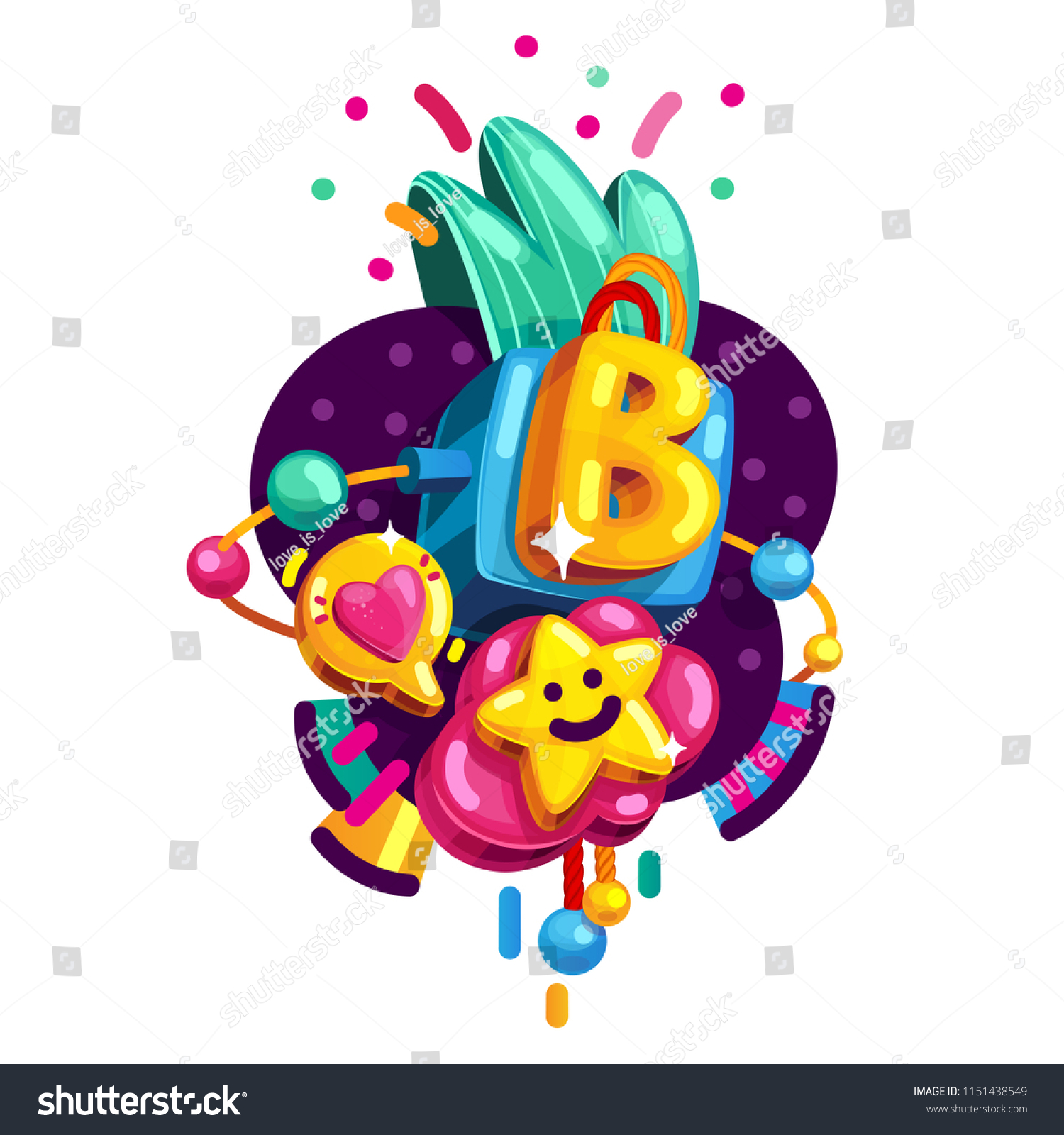 Initial Letter B Baby Alphabet Stock Vector (Royalty Free) 1151438549 ...