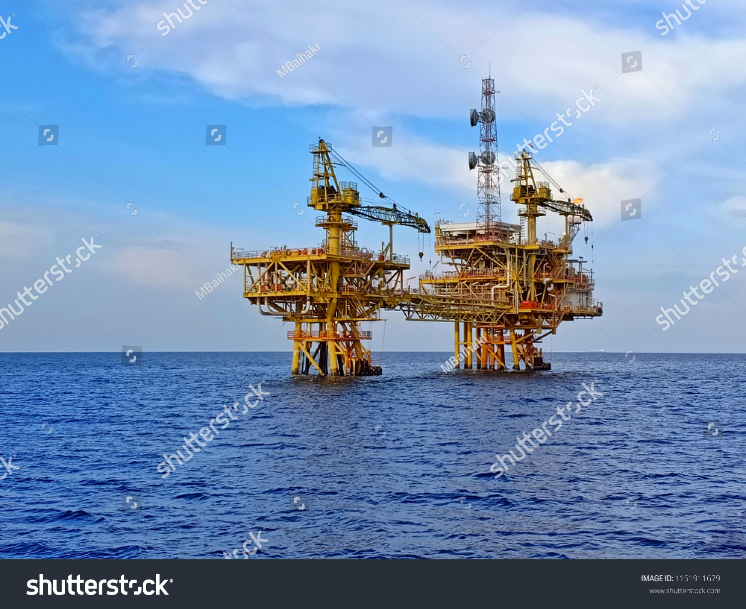 Oil Gas Platform Bridge Petroleum Process Stock Photo 1151911679 ...