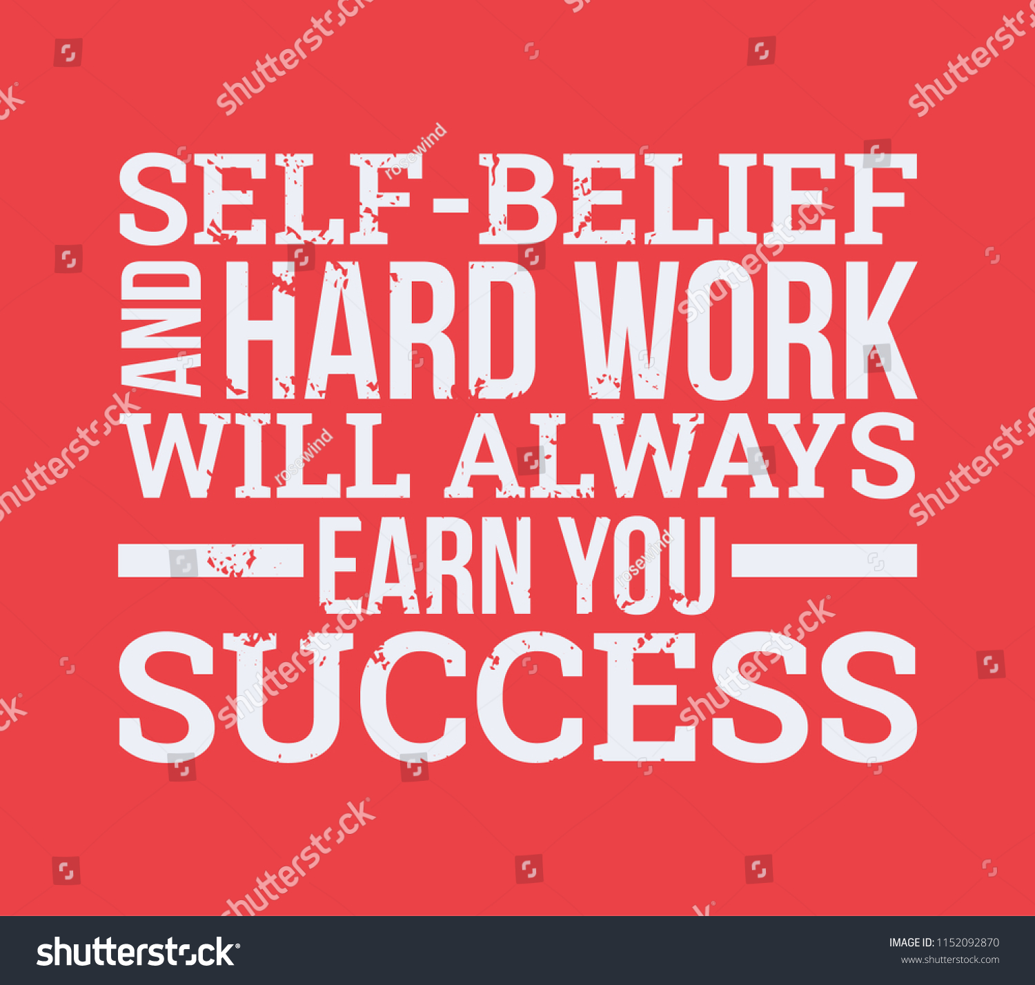 Selfbelief Hard Work Vector Background Motivational Stock Vector ...