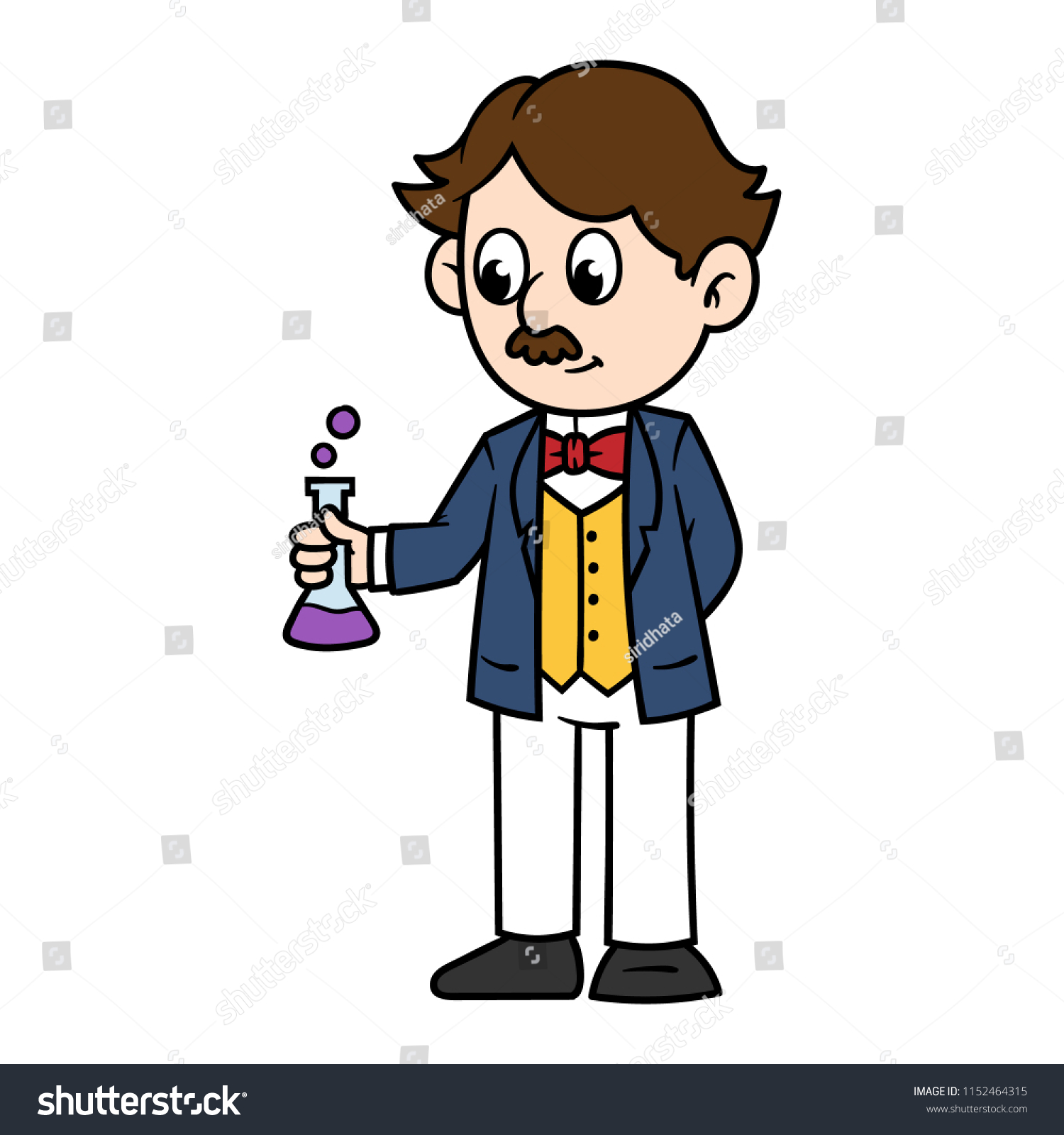 Cartoon Male Victorian Scientist Stock Vector (Royalty Free) 1152464315 ...