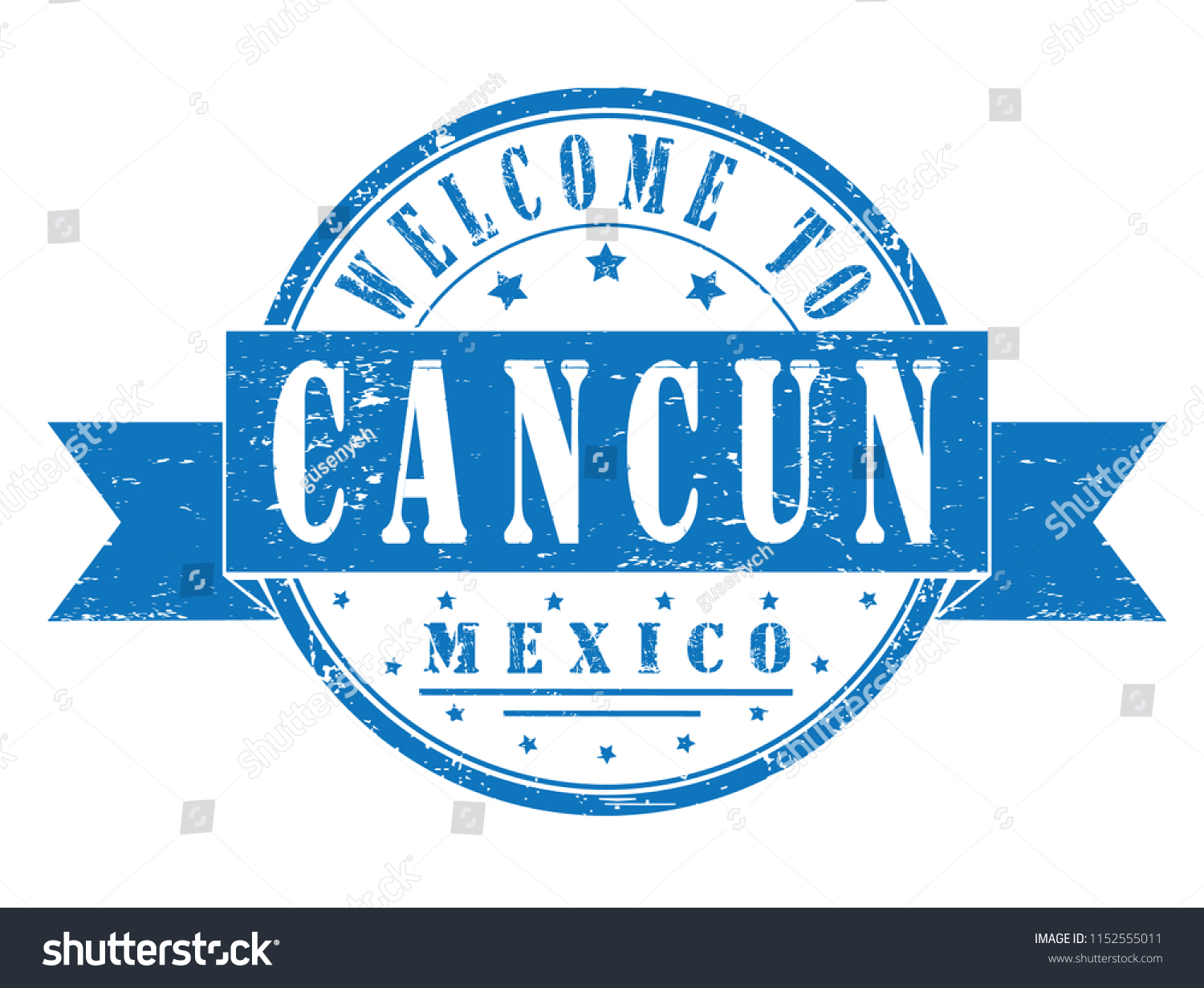 Rubber Stamp Welcome Cancun Mexico Vector Stock Vector (Royalty Free ...