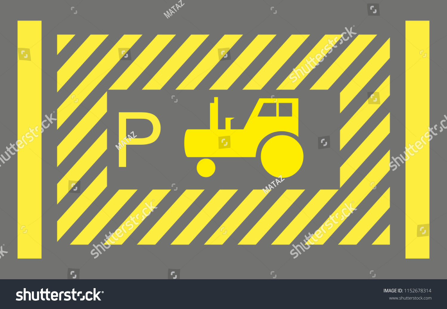 Heavy Vehicle Parking Place Sign On Stock Vector Royalty Free 1152678314 Shutterstock