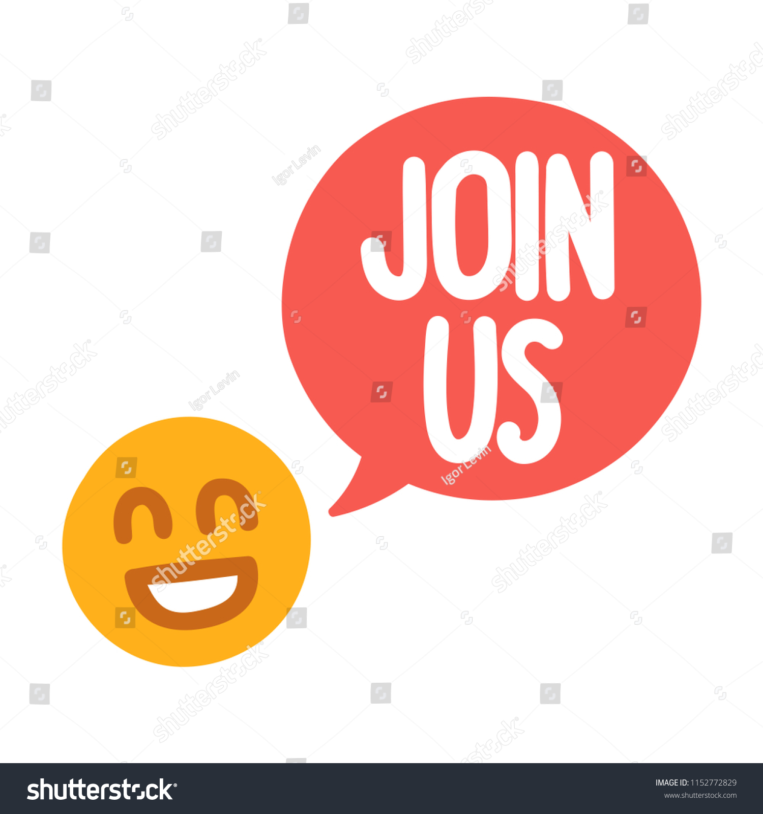 Join Us Vector Illustration On White Stock Vector (Royalty Free ...