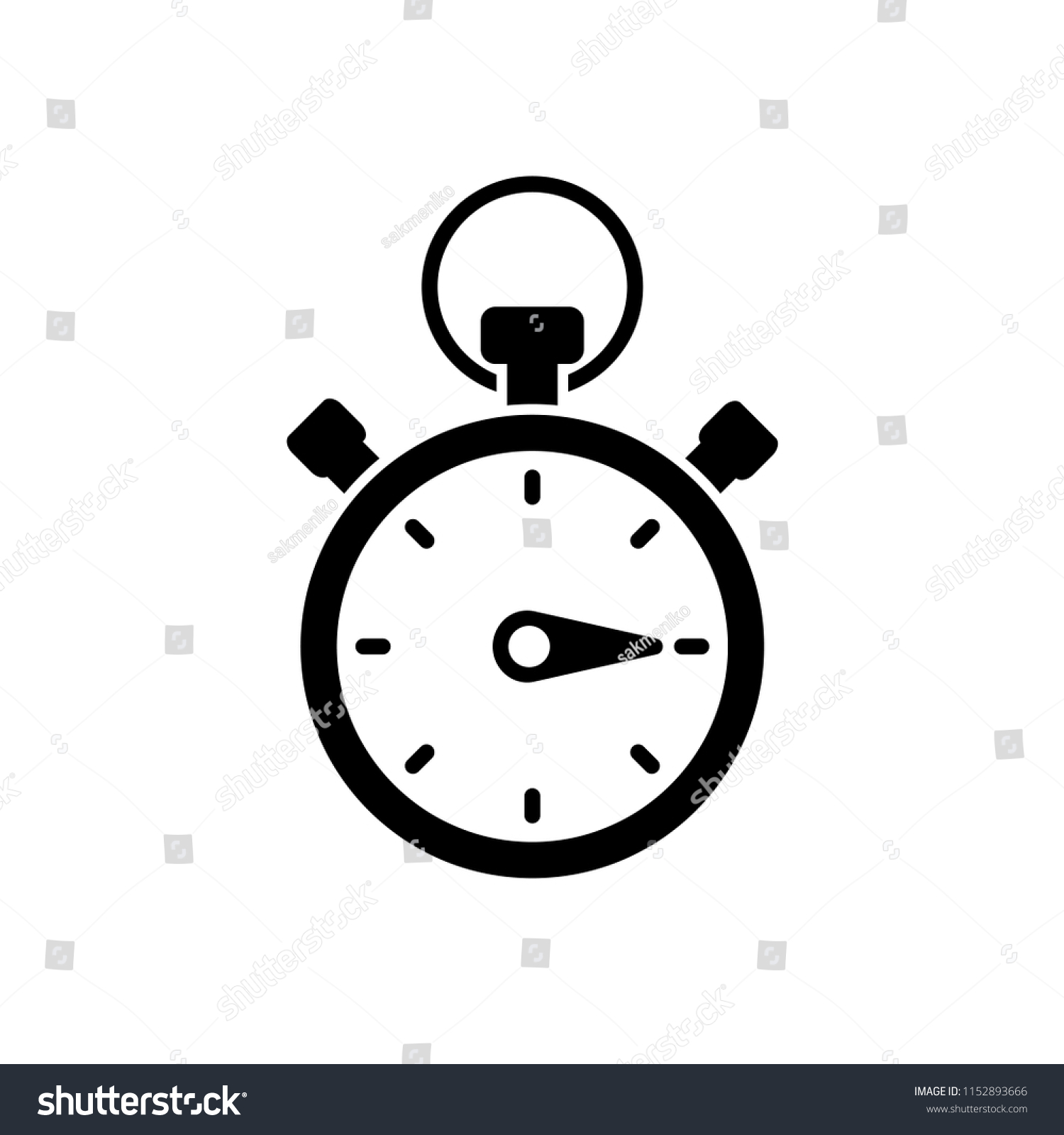 Stopwatch Fitness Gym Icon Vector Stock Vector (Royalty Free ...