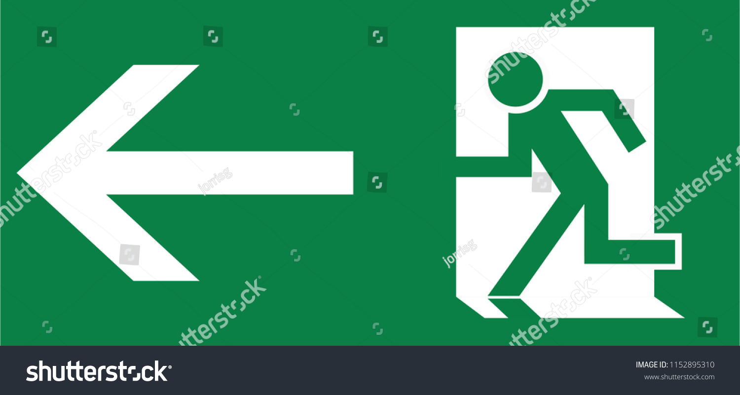 Road Sign France Emergency Exit Evacuation Stock Illustration ...