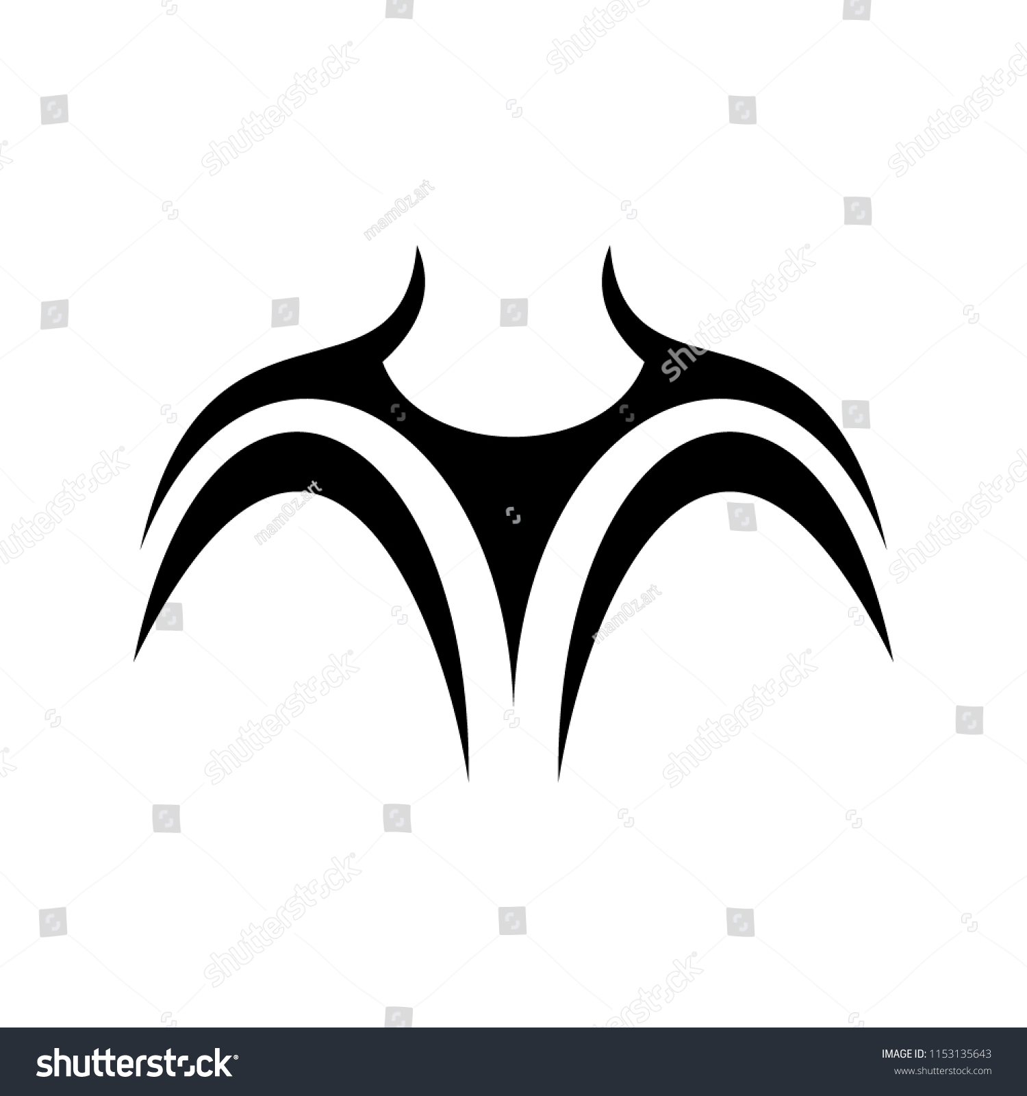 Chest Tattoo Vector Graphic Design Stock Vector (Royalty Free
