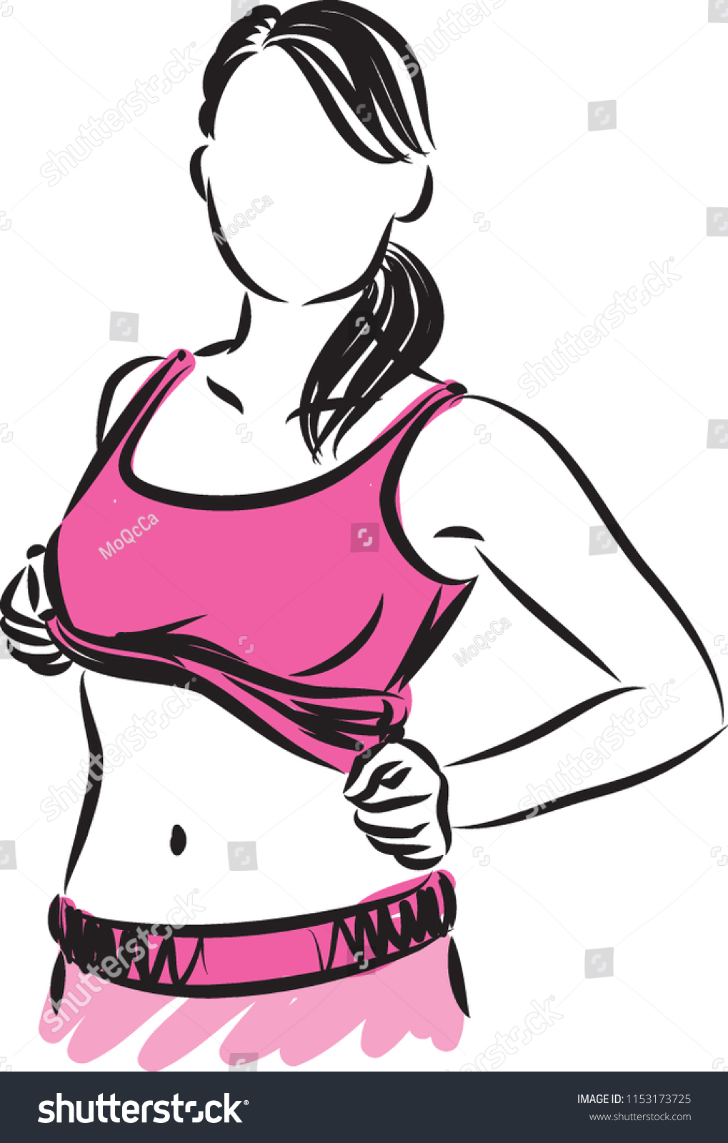 Woman Taking Off Shirt Vector Illustration Stock Vector Royalty Free 1153173725 Shutterstock 8093
