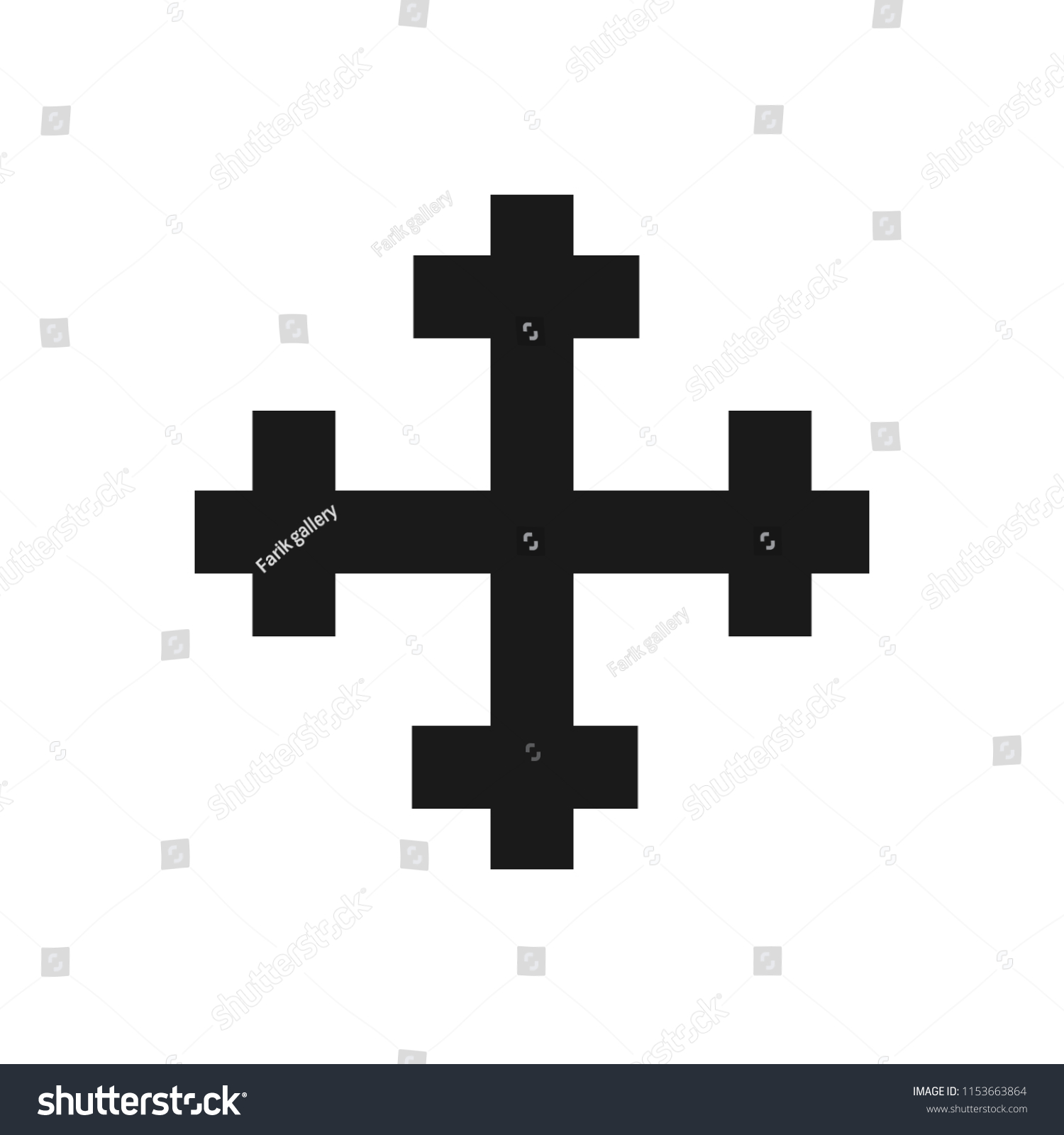 Cross Crosspiece Vector Icon Stock Vector (Royalty Free) 1153663864 ...