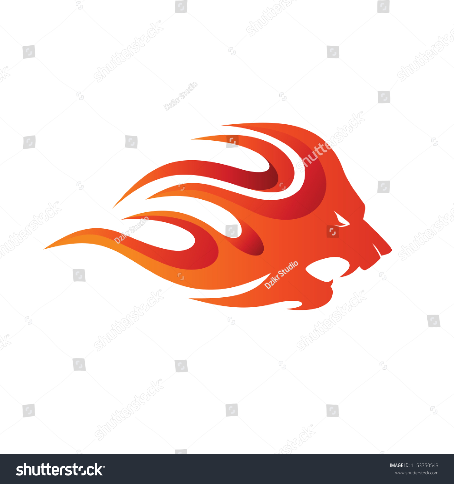 Lion Fire Logo Vector Stock Vector Royalty Free Shutterstock