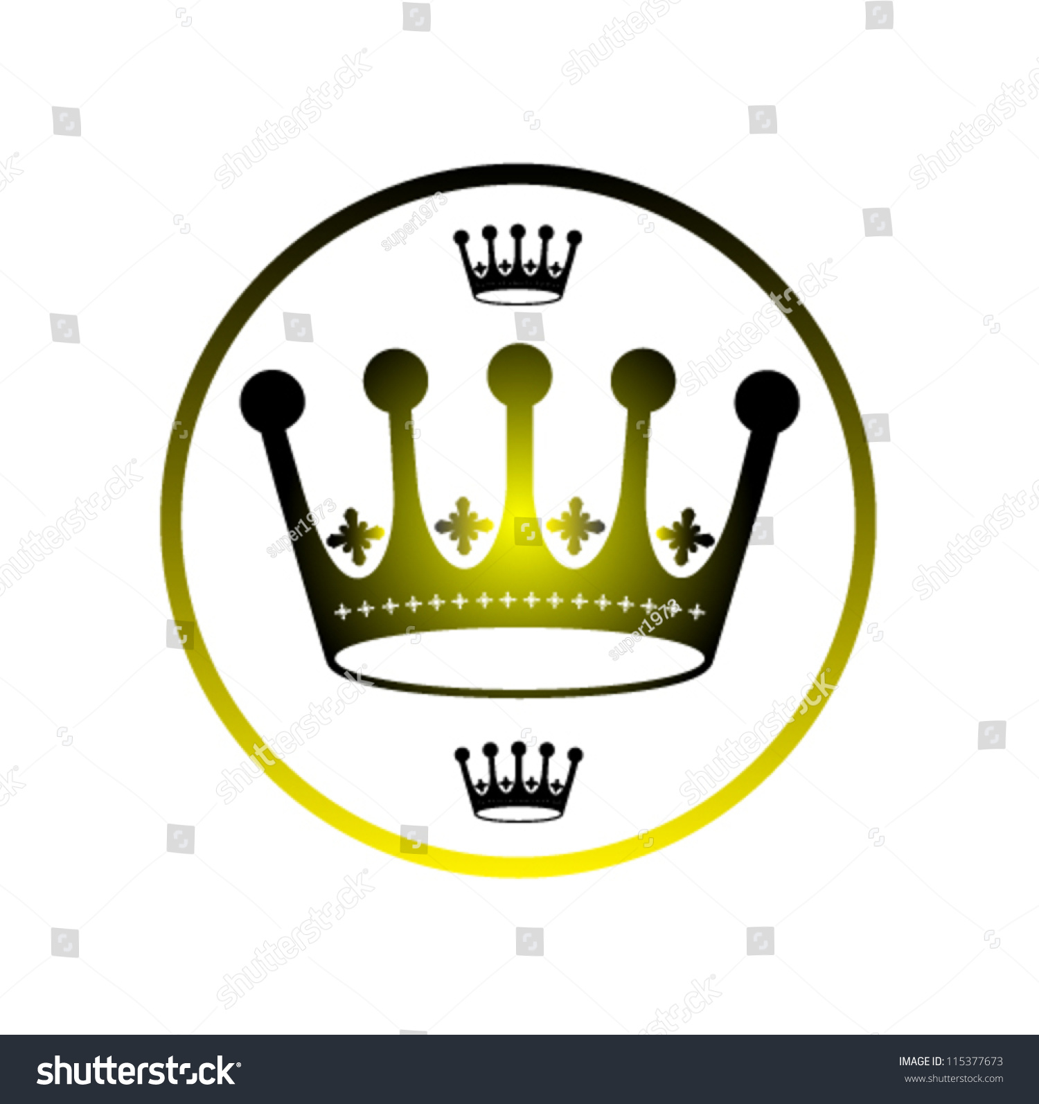 Golden Crown Vector Illustration Stock Vector Royalty Free 115377673 Shutterstock 6836