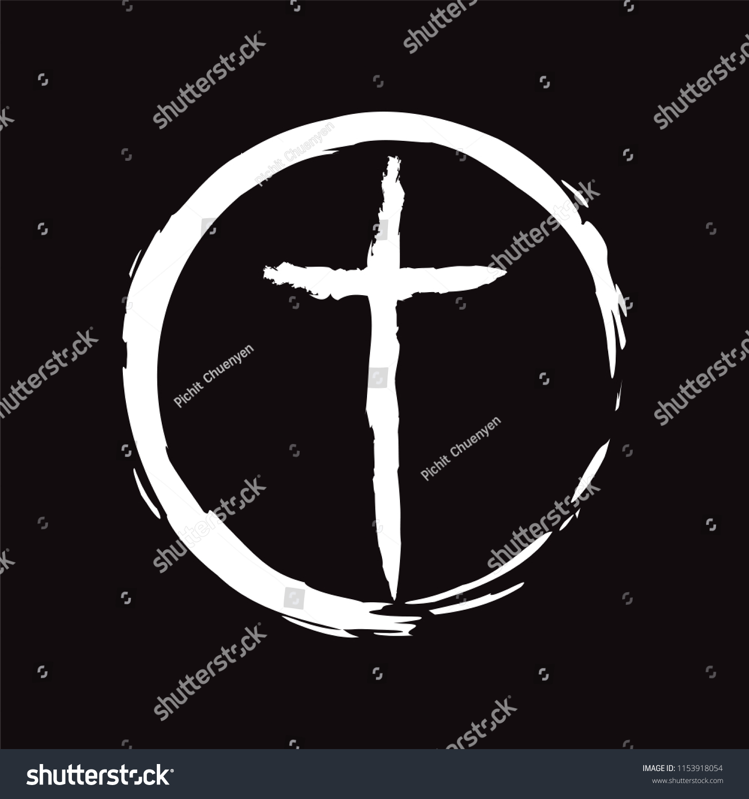 Christian Cross Symbol Death Salvation Stock Vector (Royalty Free ...