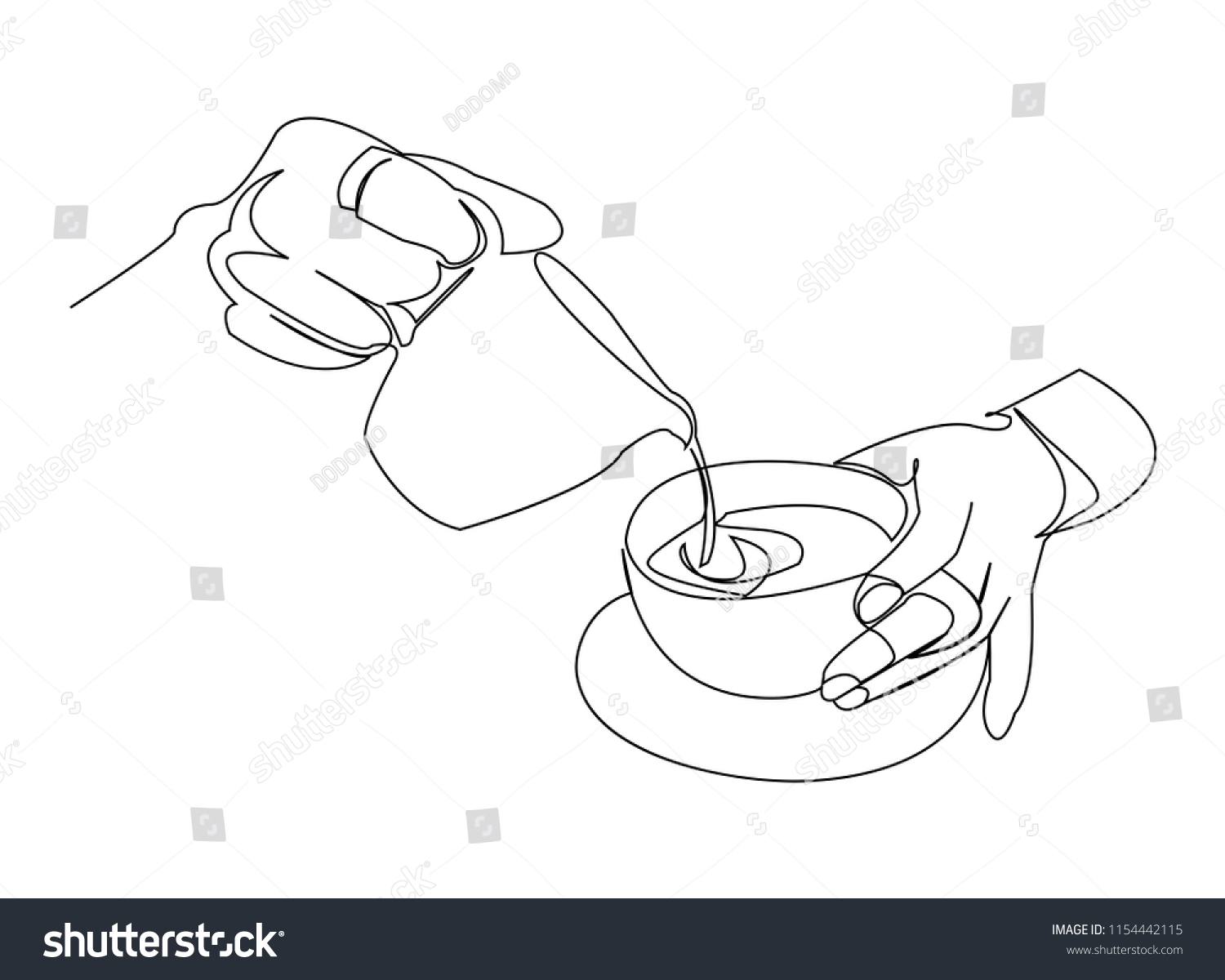 Continuous Line Art One Line Drawing Stock Vector (Royalty Free ...