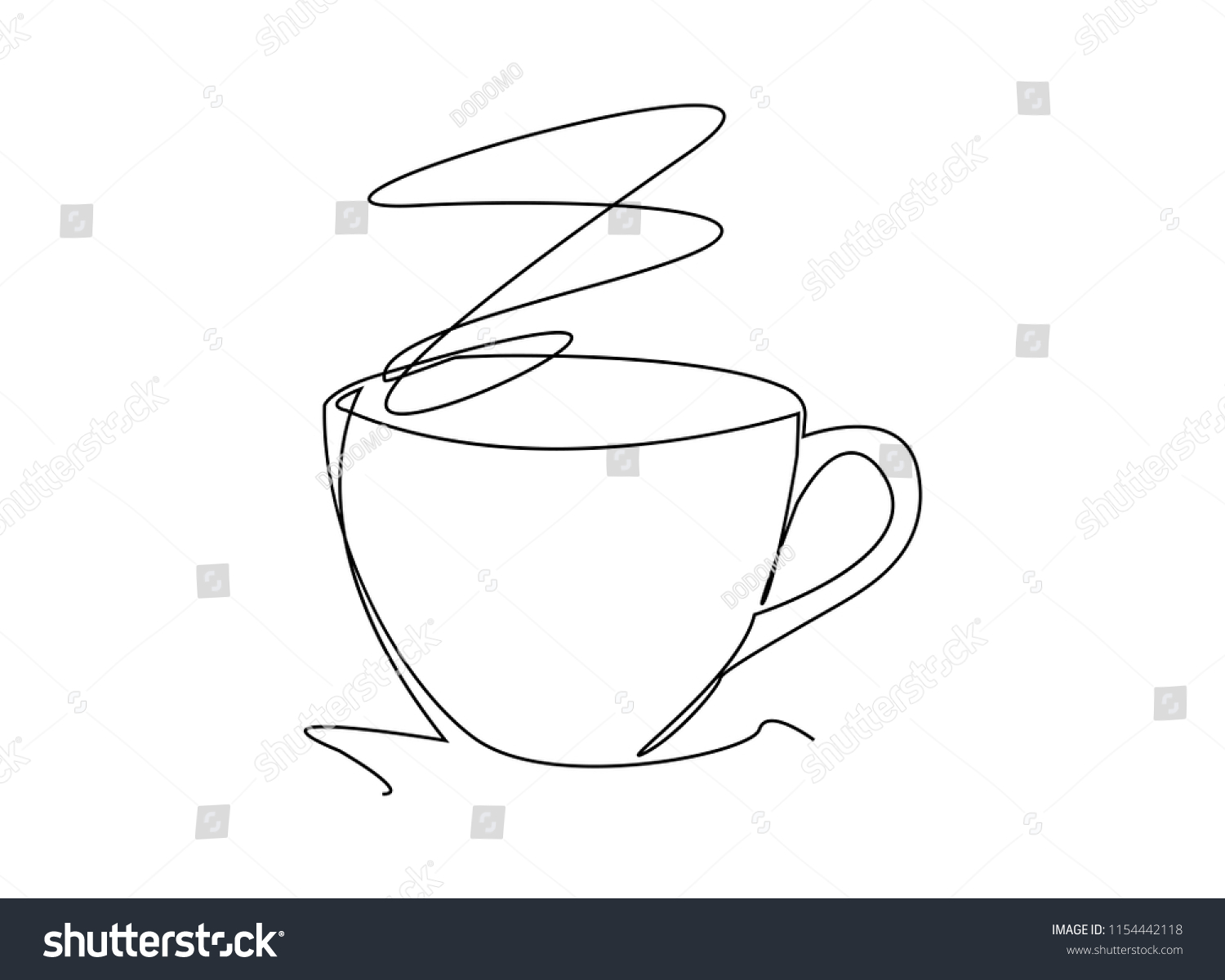 Continuous Line Art One Line Drawing Stock Vector (Royalty Free ...