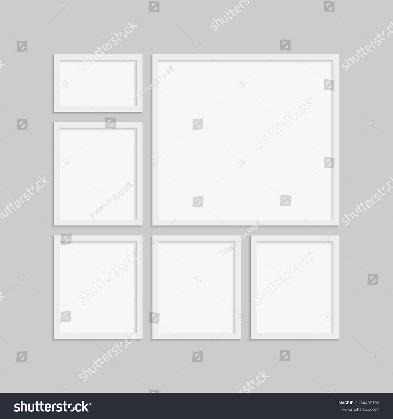 Templates Collage Six Frames Photos Parts Stock Vector (Royalty Free ...