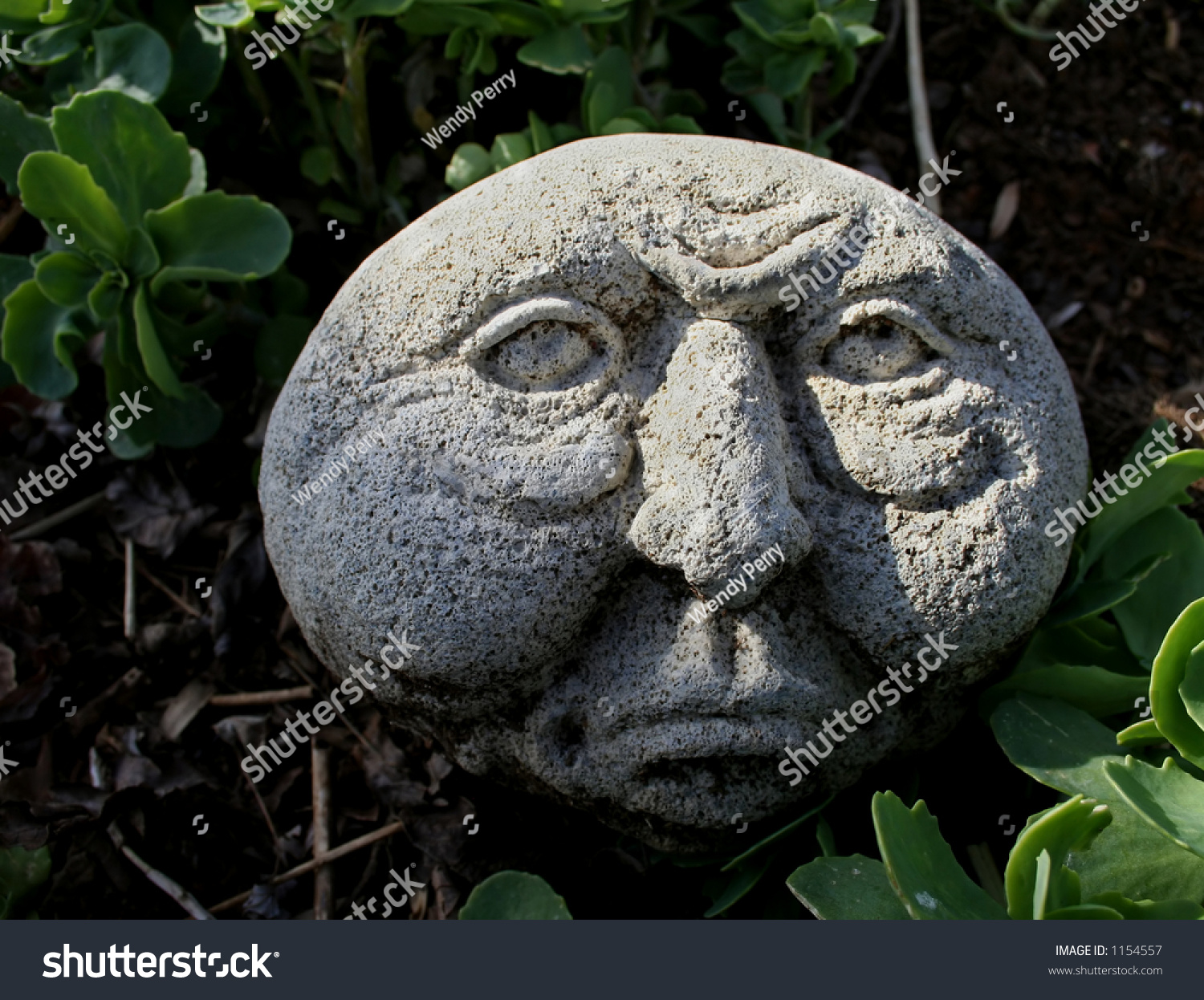 Stone Face Garden Stock Photo 1154557 | Shutterstock