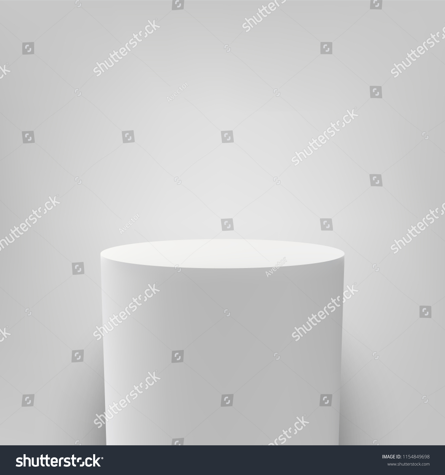 Pedestal White Round Podium Stand Vector Stock Vector (Royalty Free ...