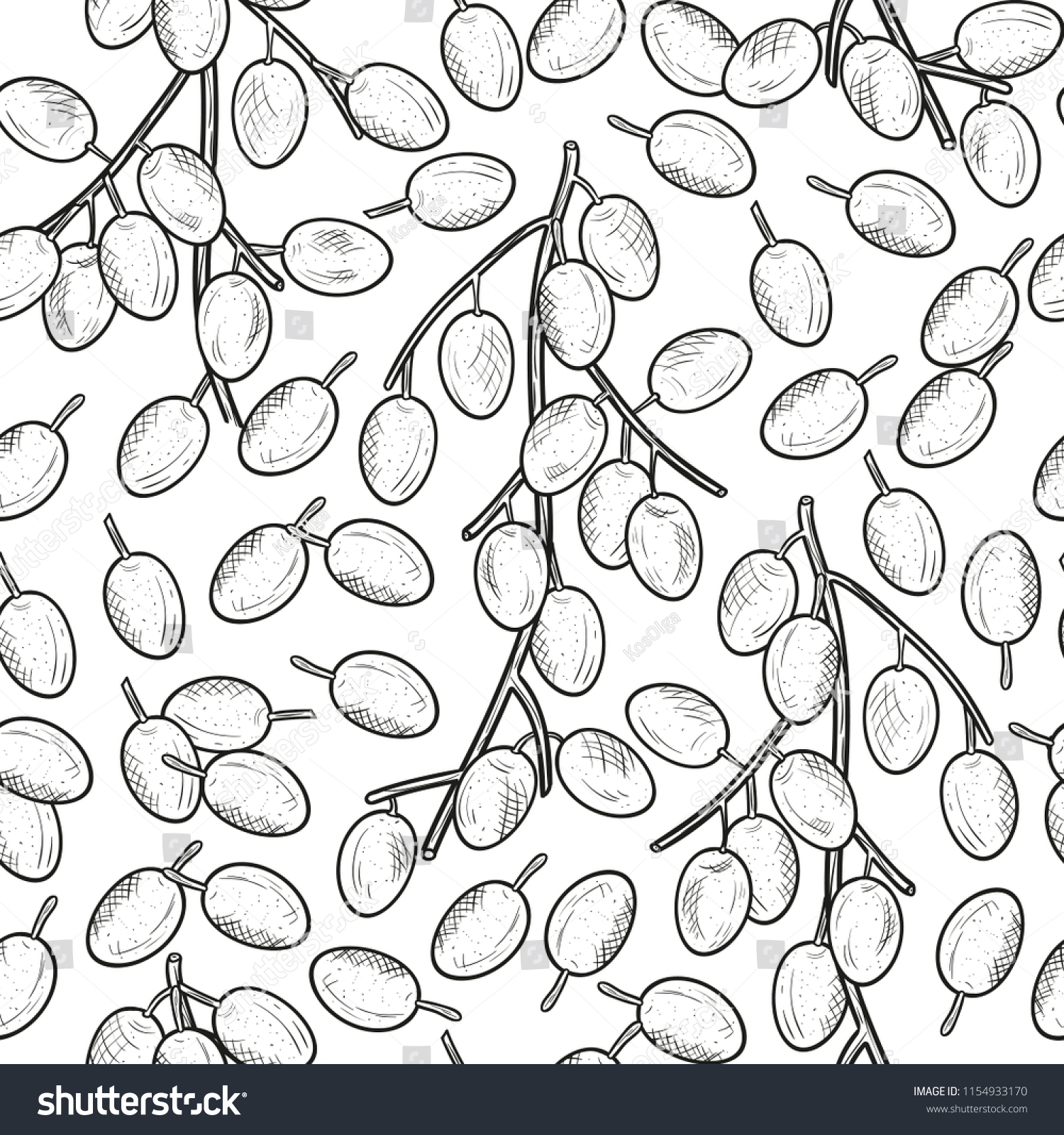 Neem Berry Texture Seamless Wallpaper On Stock Vector (Royalty Free ...