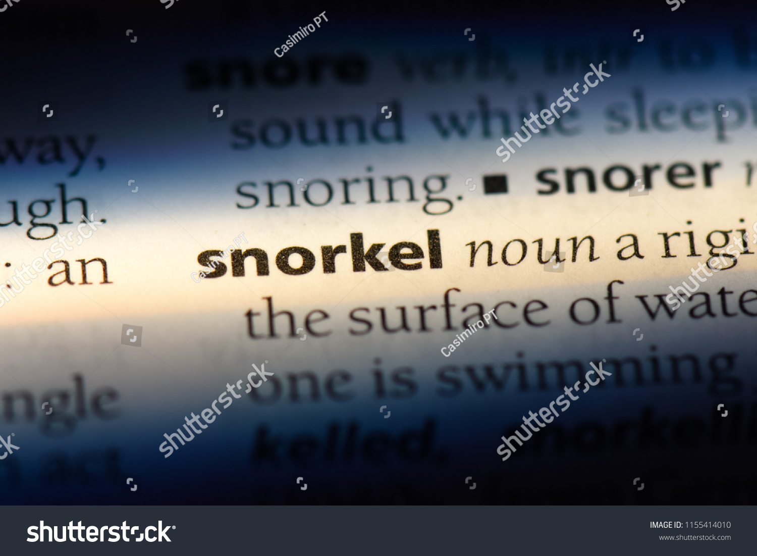 Snorkel Word Dictionary Snorkel Concept Stock Photo 1155414010