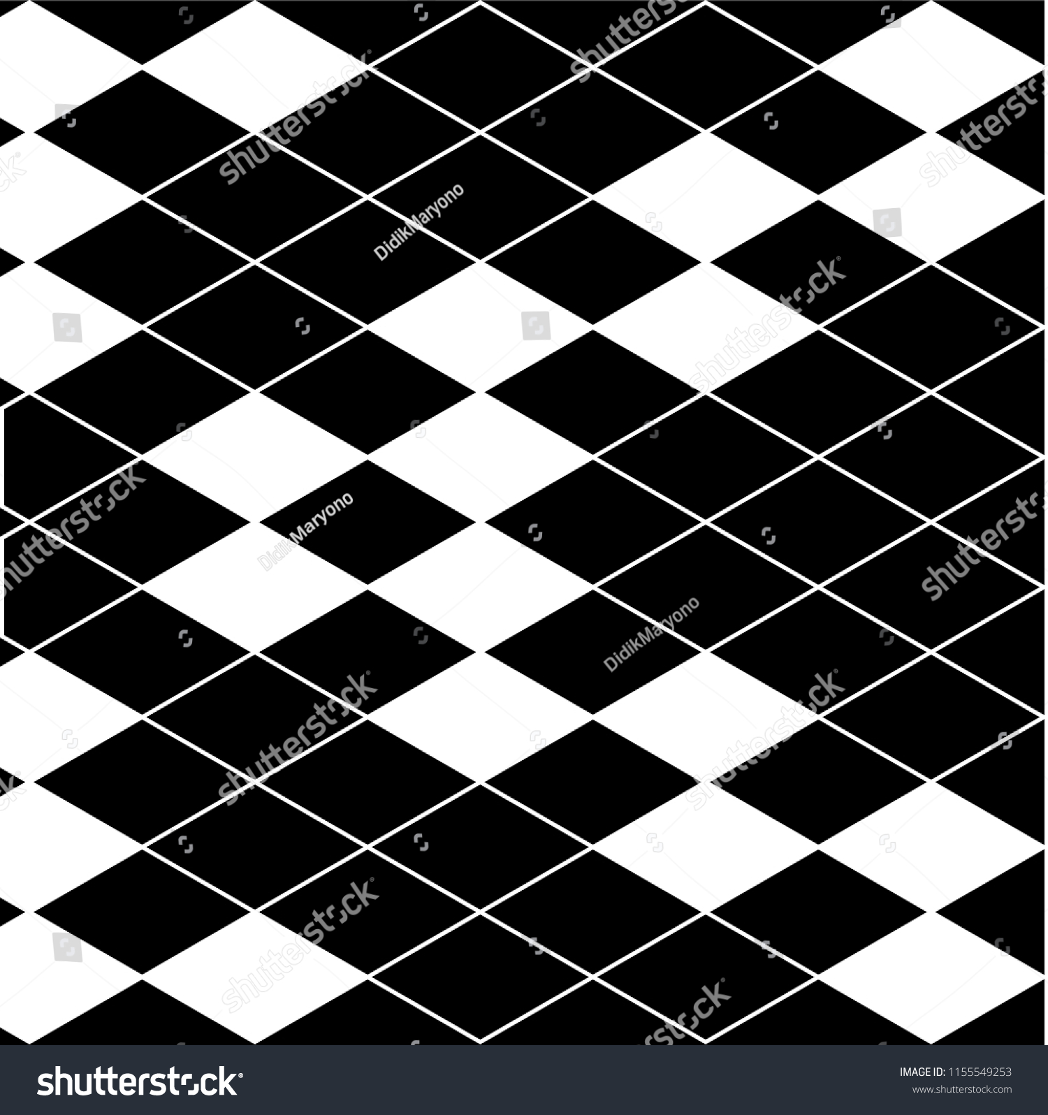 Background Pattern Diamond White Black Diamond Stock Vector (Royalty ...