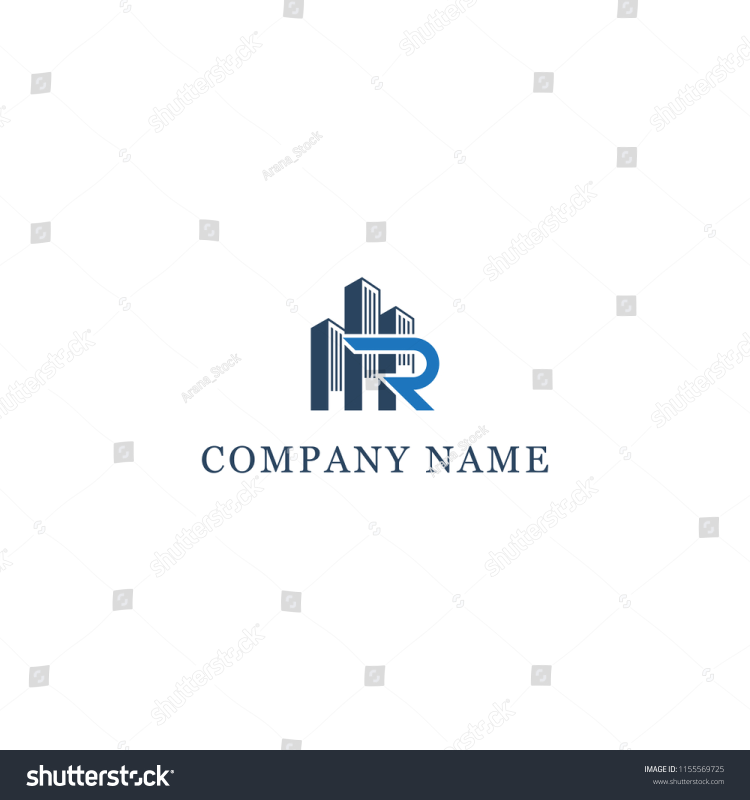 R Letter Building Company Logo Design Stock Vector (Royalty Free ...