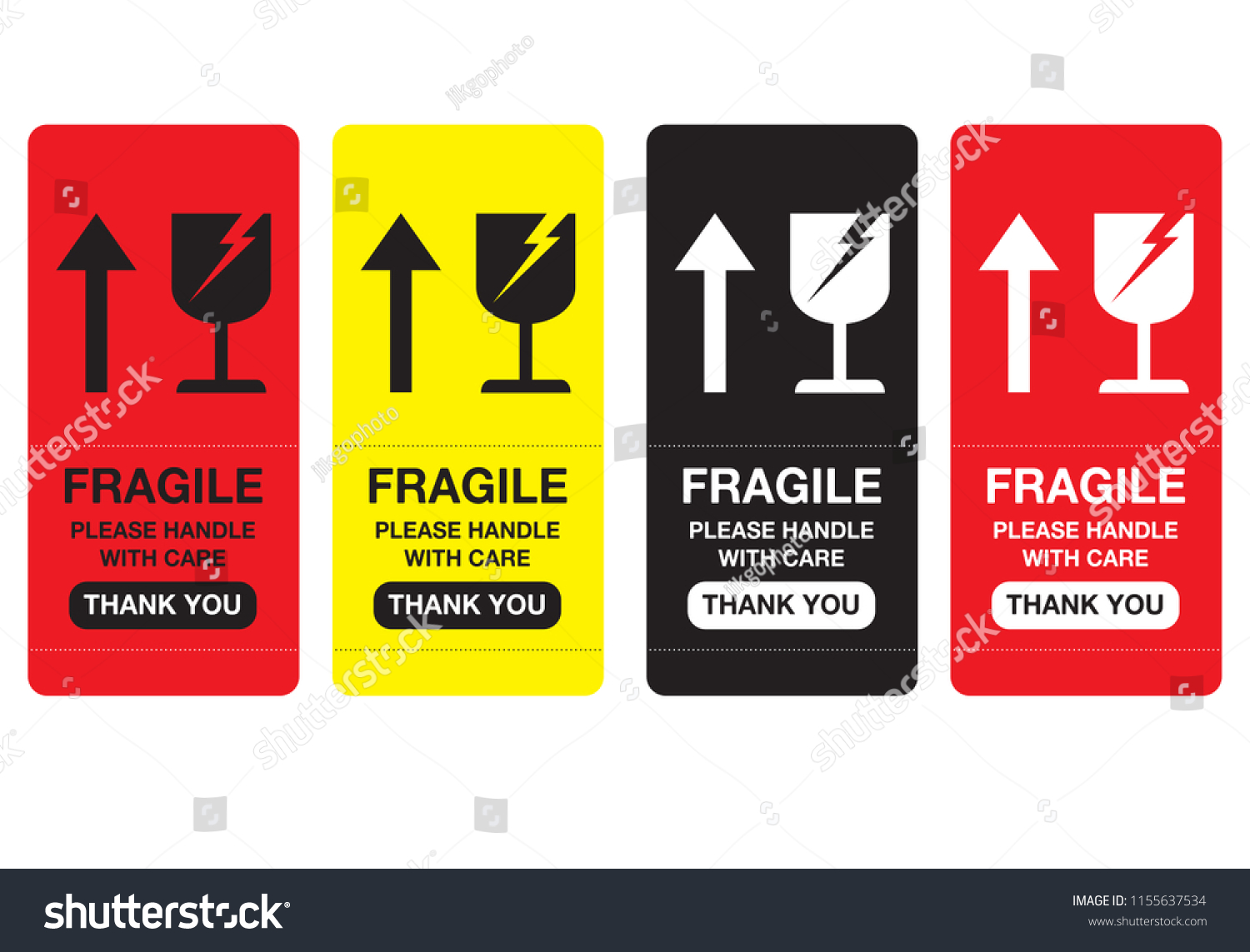 Fragile Please Handle Care Thank You Stock Vector (Royalty Free ...