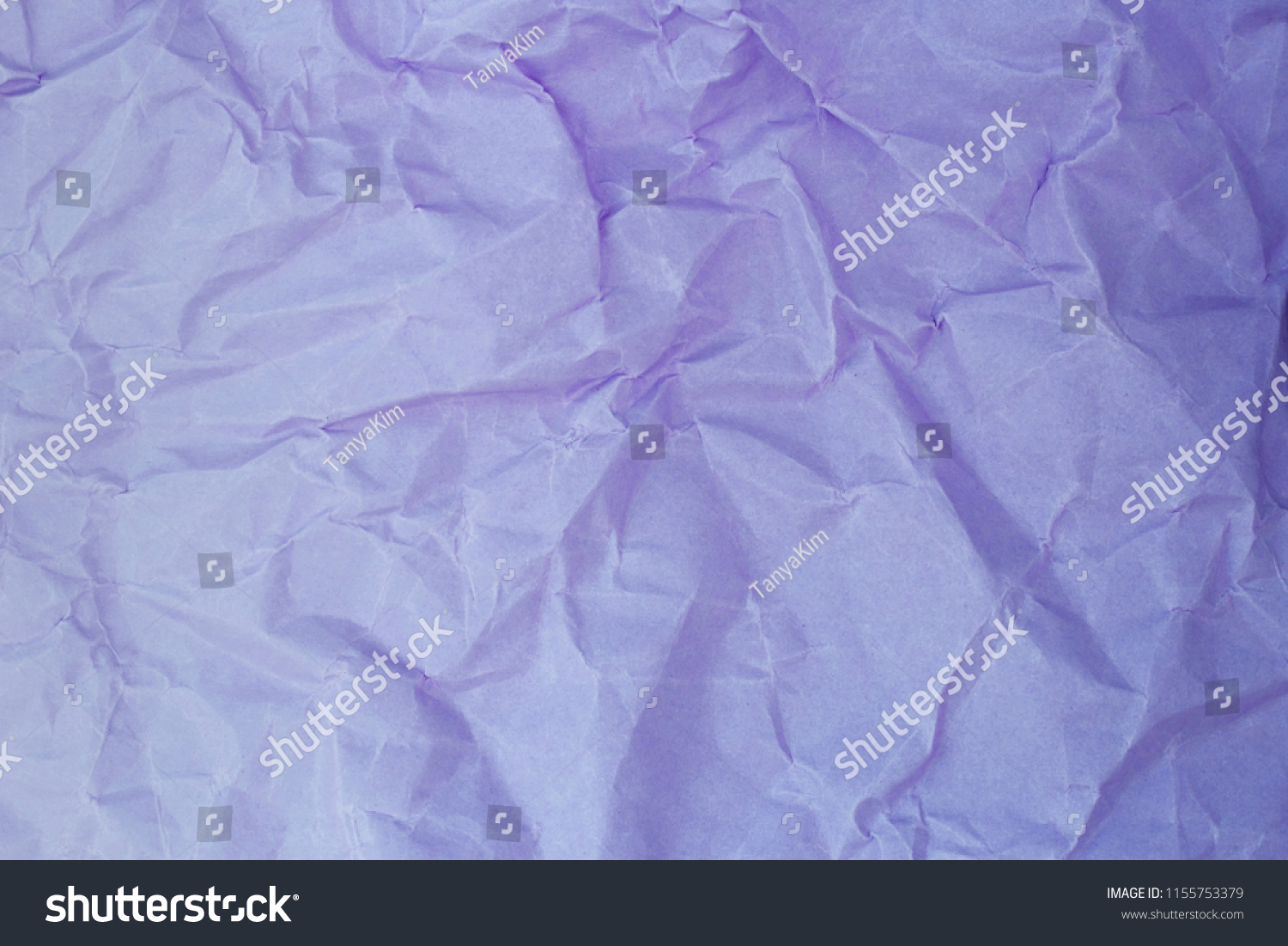 Crumpled Paper Purple Pastel Color Texture Stock Photo 1155753379 ...