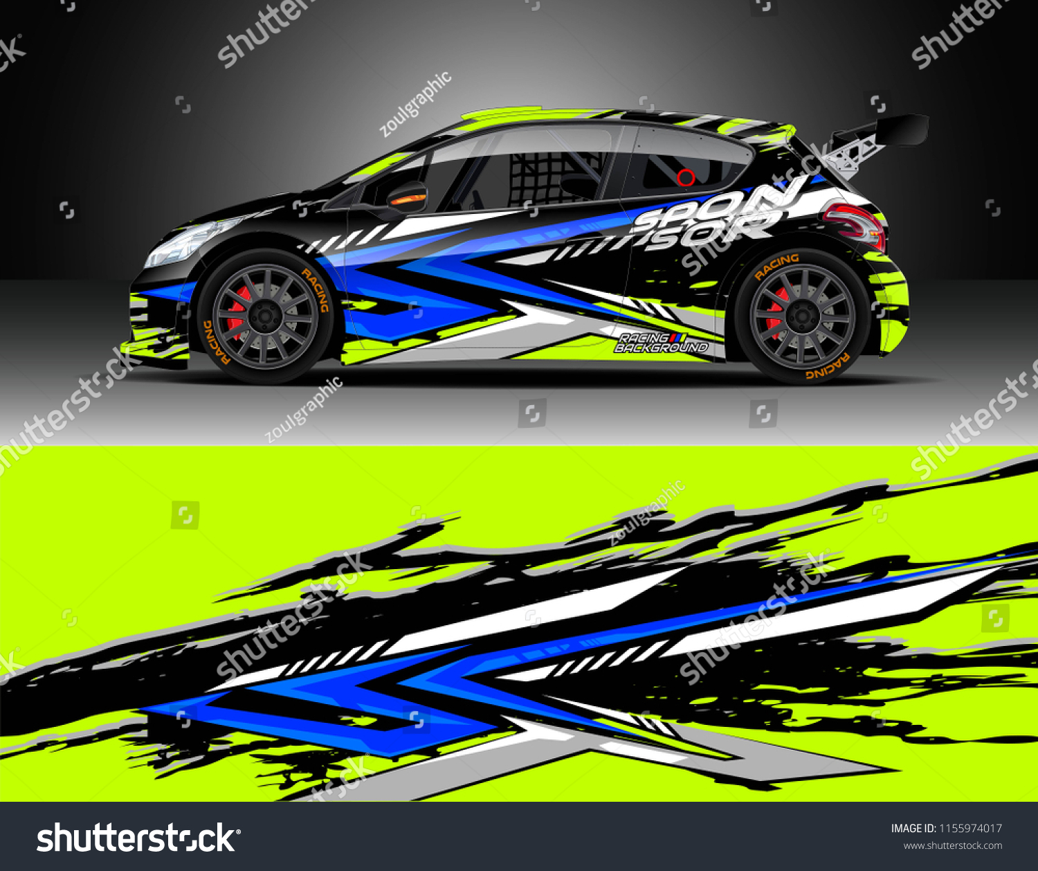 Car Decal Design Vector Graphic Abstract Stock Vector (Royalty Free ...