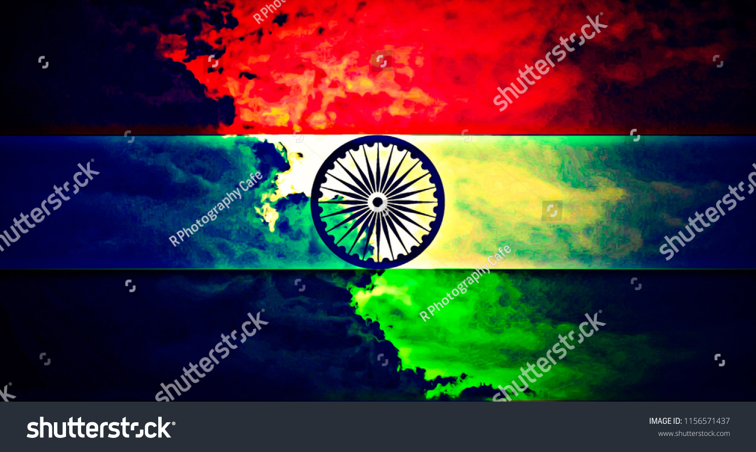 Indian Flag Hd Wallpaper Stock Illustration 1156571437 | Shutterstock