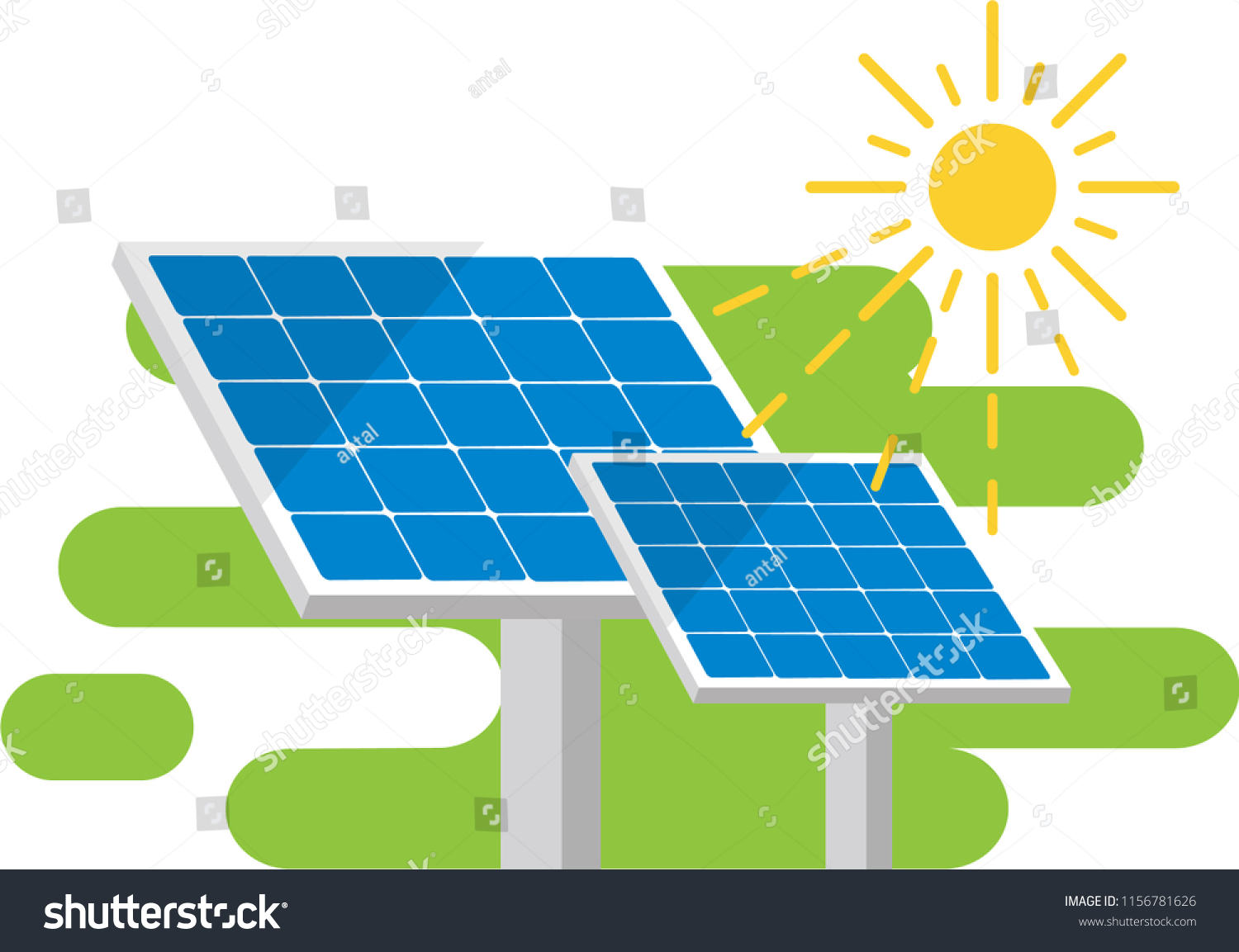 Solar Battery Vector Illustration Stock Vector (Royalty Free ...