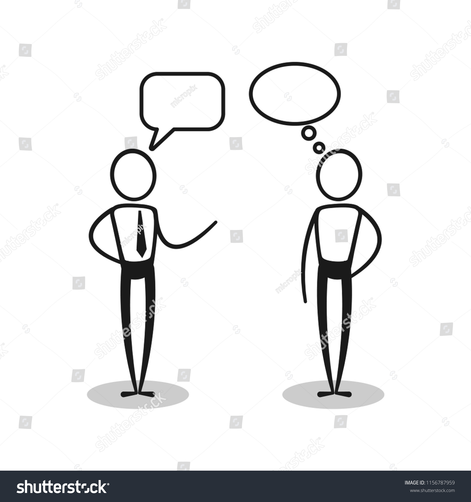 Stickman Business Concept Discussion Stock Vector (Royalty Free ...