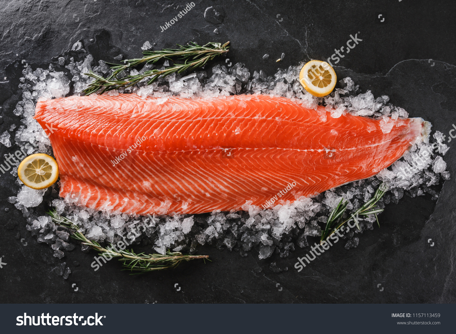 Fresh Raw Salmon Fish Steak Spices Stock Photo 1157113459 | Shutterstock