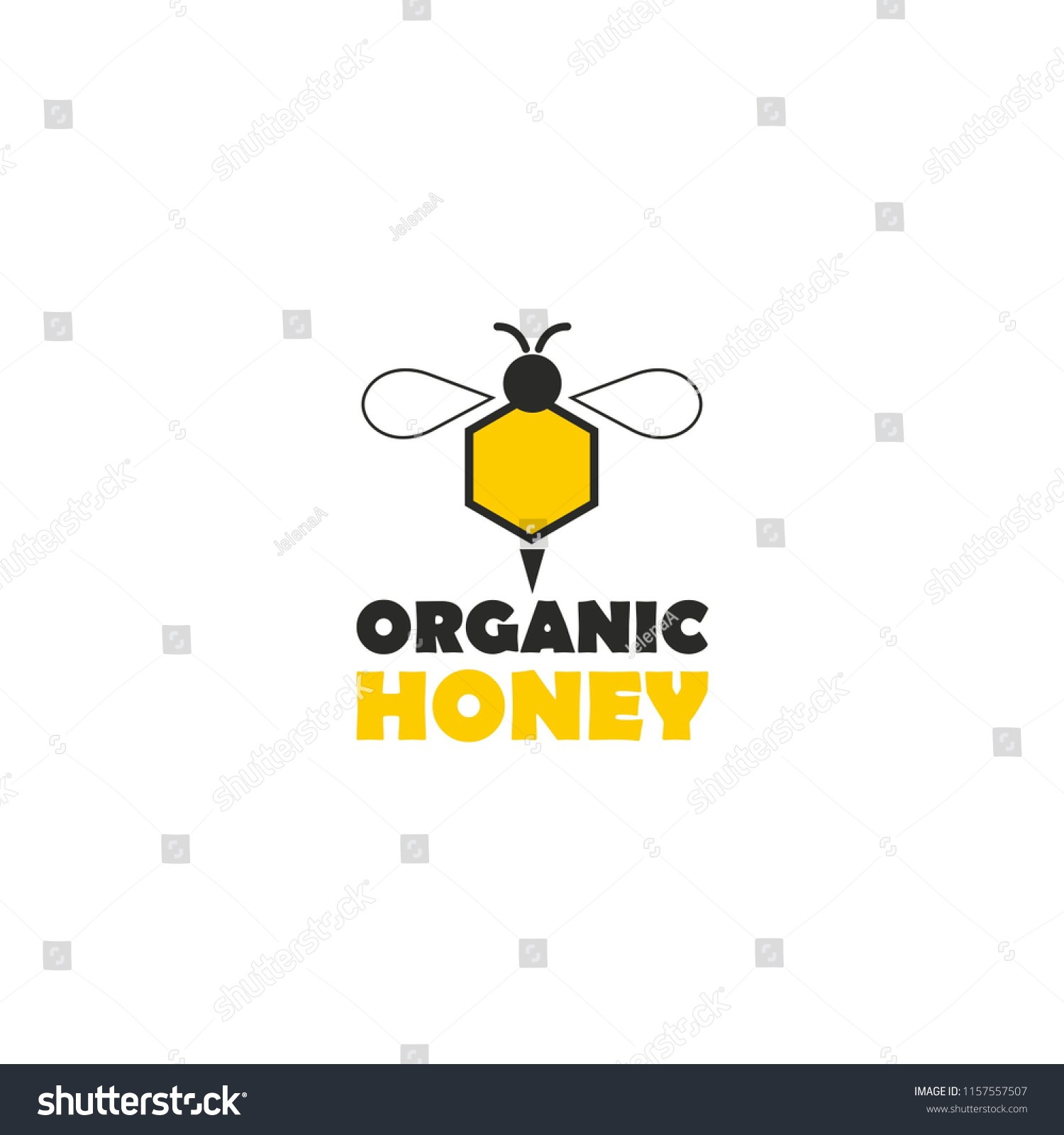 Honey Template Logo Honey House Bee Stock Vector (Royalty Free ...