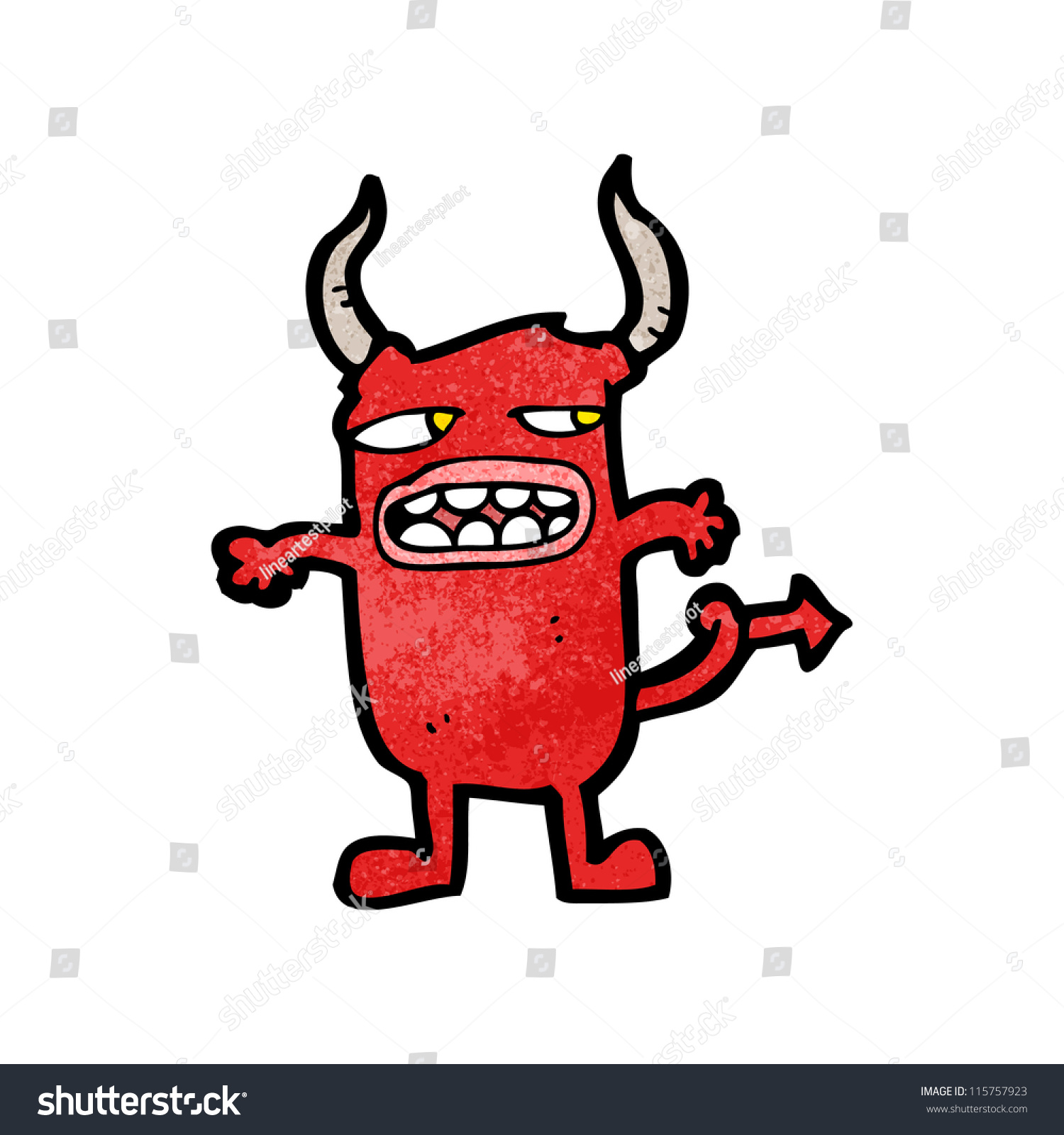 Little Devil Cartoon Stock Vector (Royalty Free) 115757923 | Shutterstock