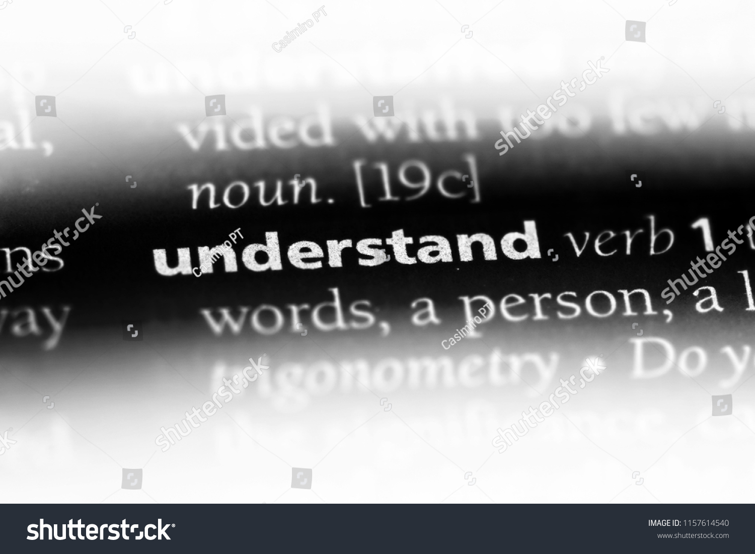 Understand Word Dictionary Understand Concept Stock Photo 1157614540 ...