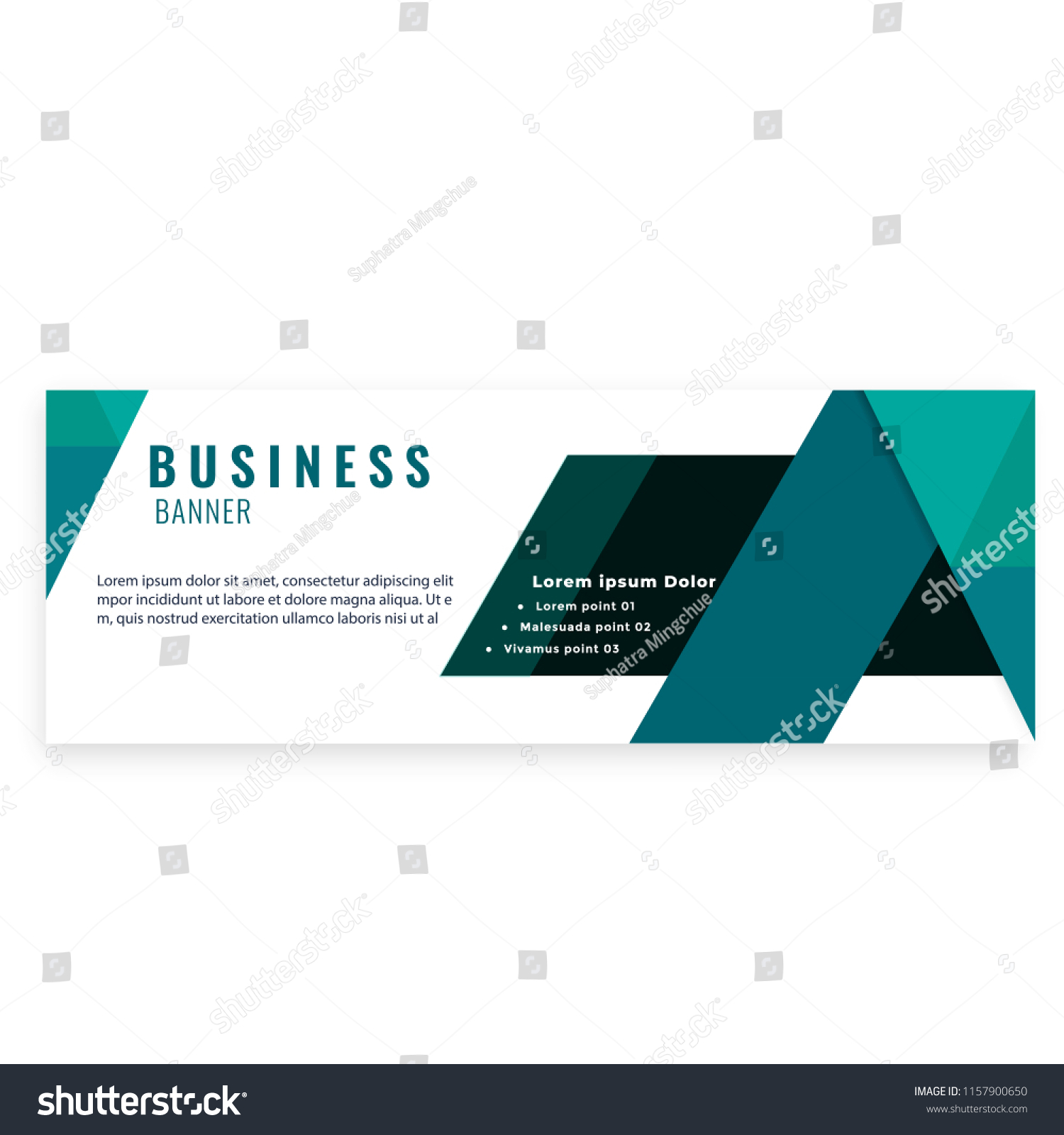 Green Abstract Business Banner Design Vector Stock Vector (Royalty Free ...