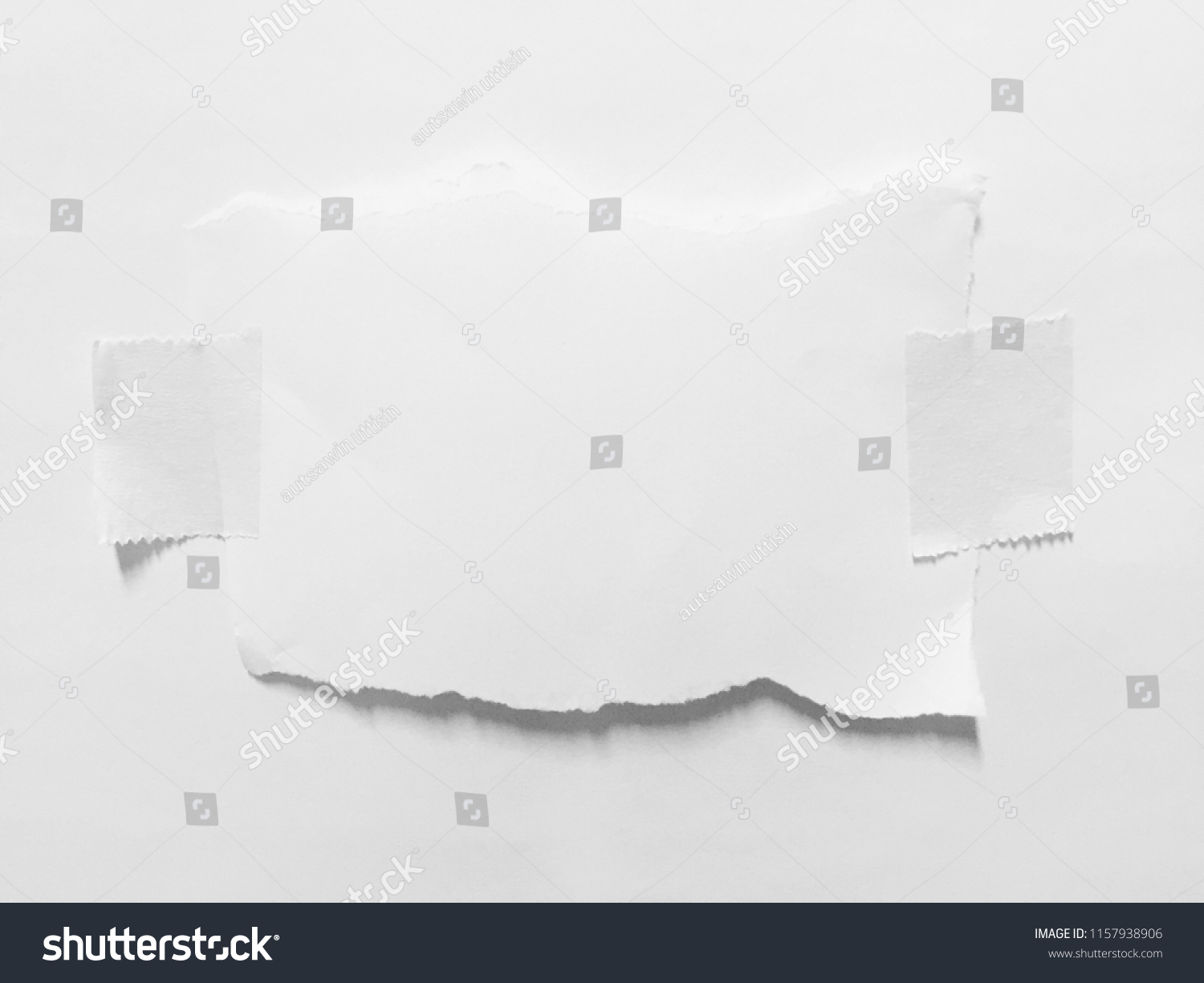 Torn Paper Background Empty Space Text Stock Photo 1157938906 ...