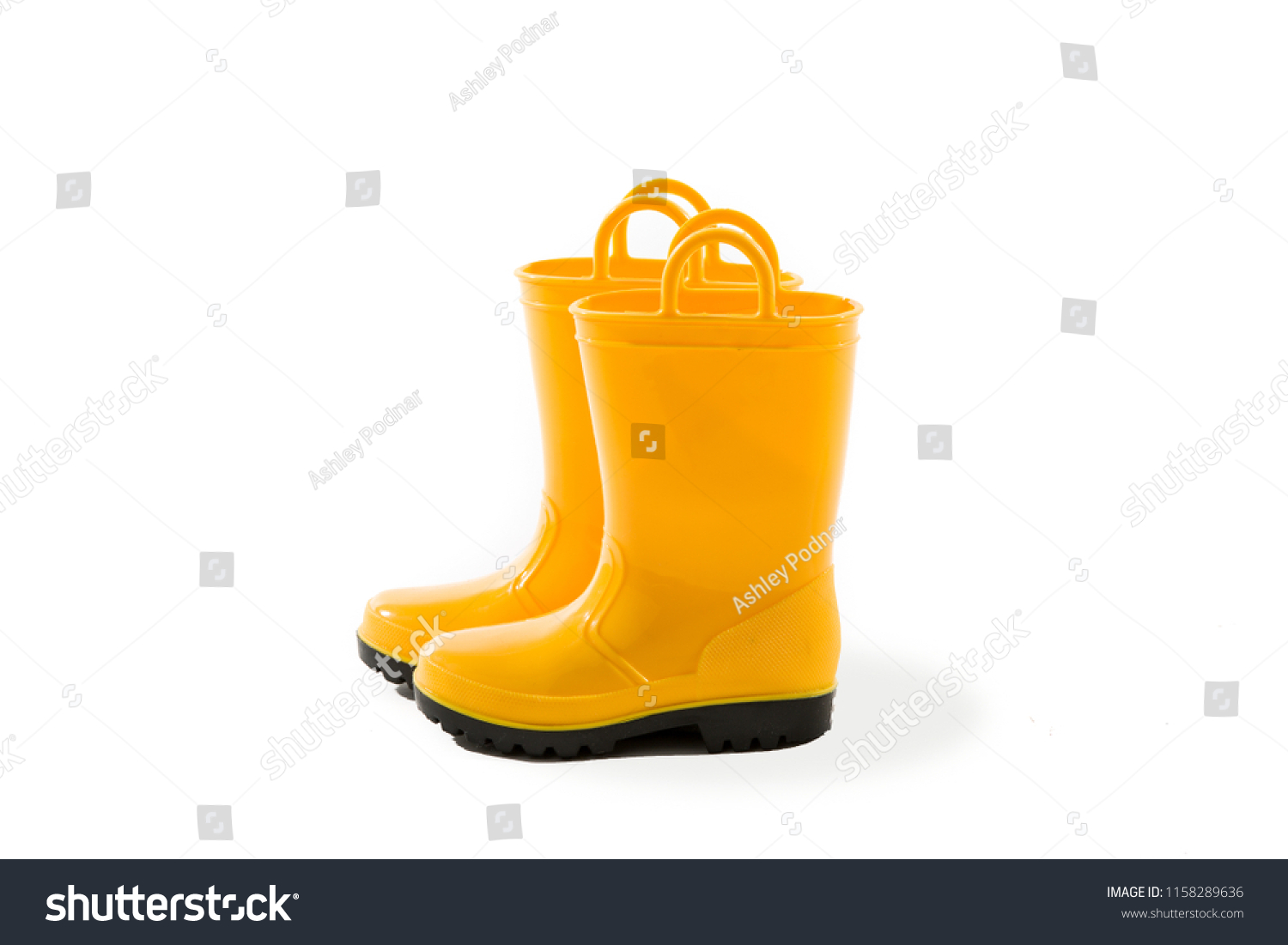 Kids Yellow Galoshes Rain Boots Stock Photo 1158289636 | Shutterstock