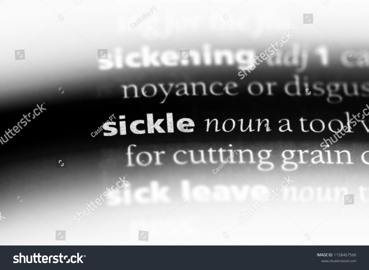 Stock Photo Sickle Word In A Dictionary Sickle Concept 1158467566 