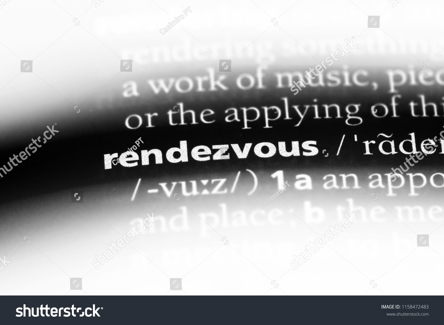 Rendezvous Word Dictionary Rendezvous Concept Stock Photo 1158472483