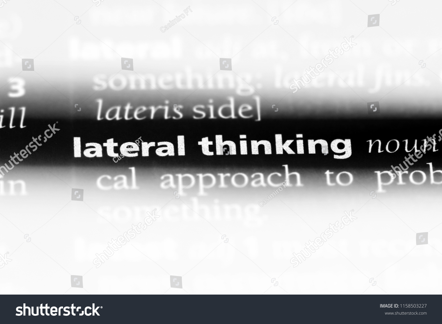 Lateral Thinking Word Dictionary Lateral Thinking Stock Photo ...