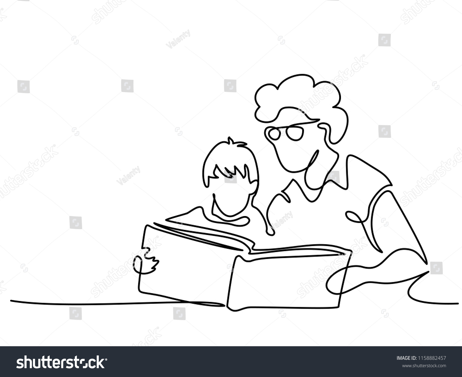 1,161 Grandma line drawing Images, Stock Photos & Vectors | Shutterstock