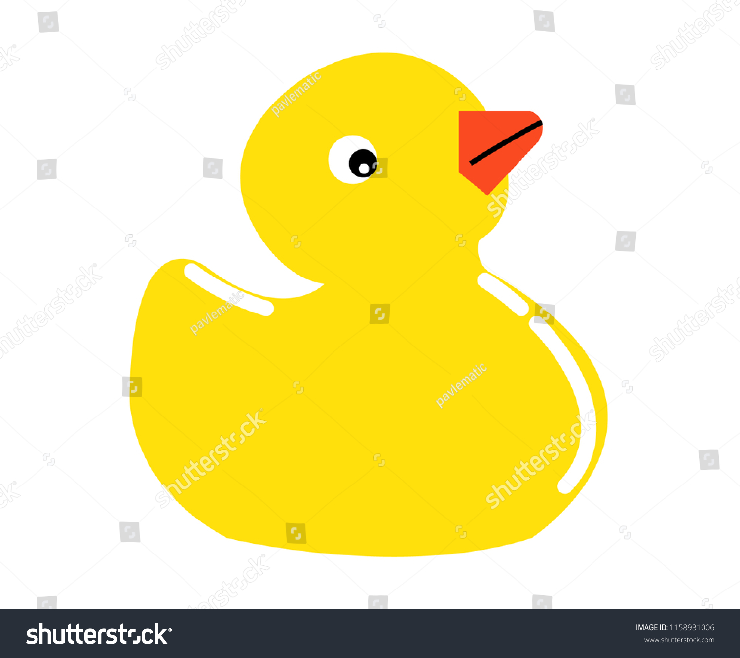 Yellow Rubber Duck Stock Vector Royalty Free 1158931006 Shutterstock