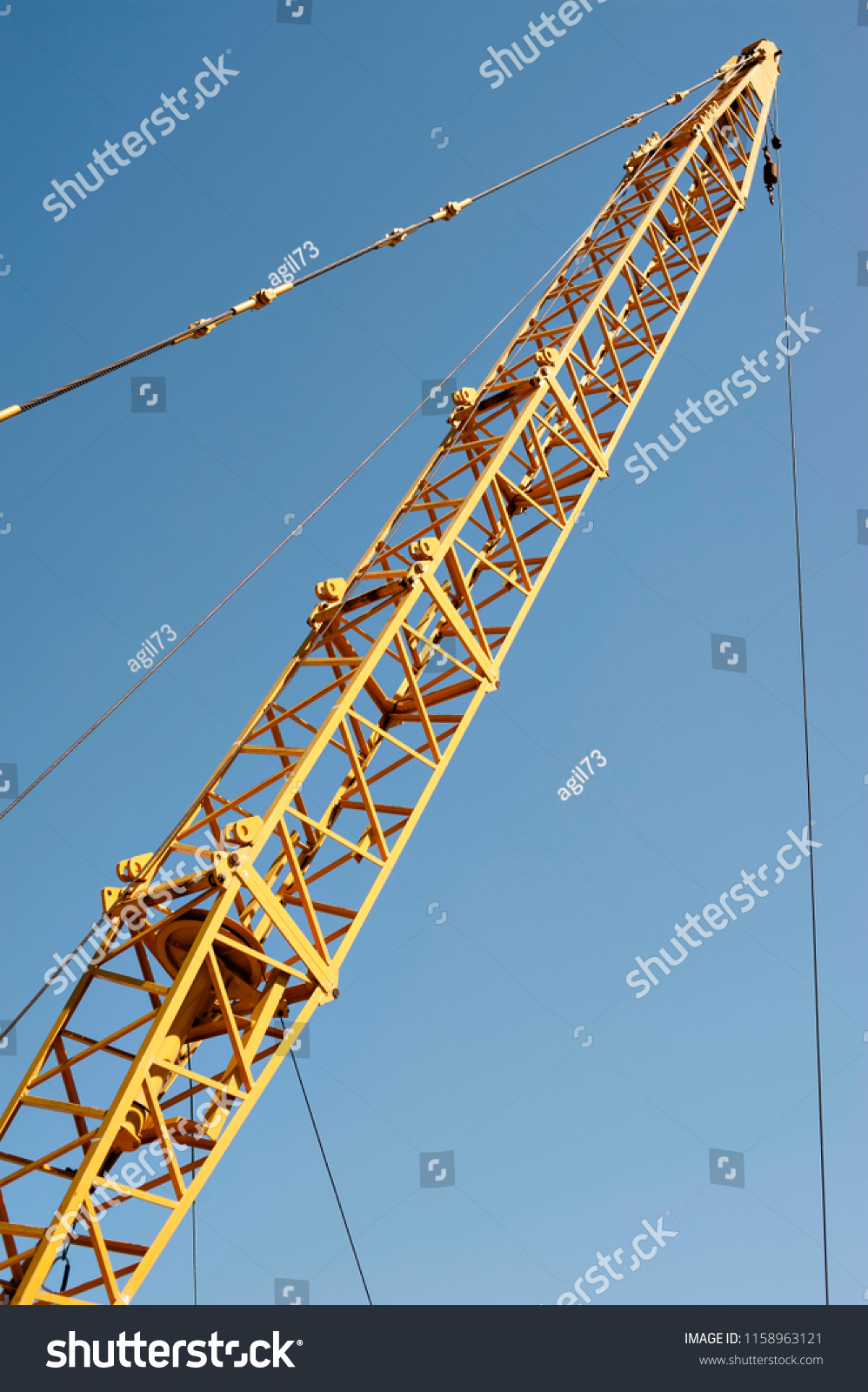 Mobile Crane Jib Blue Sky Stock Photo 1158963121 | Shutterstock